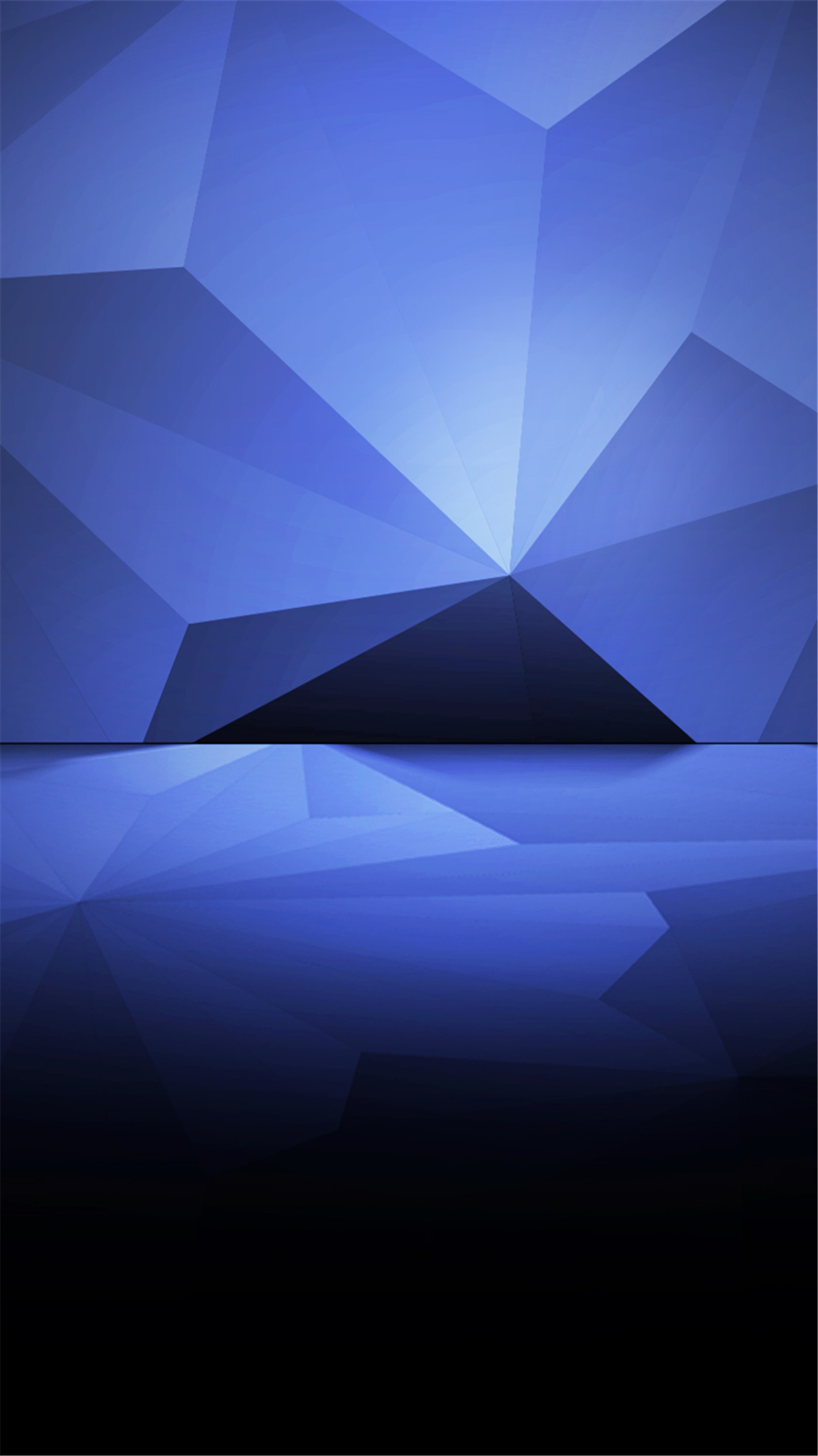 Low poly, Blu, Astratto, Geometrico, sfondo schermata di blocco Asus Zenfone 3