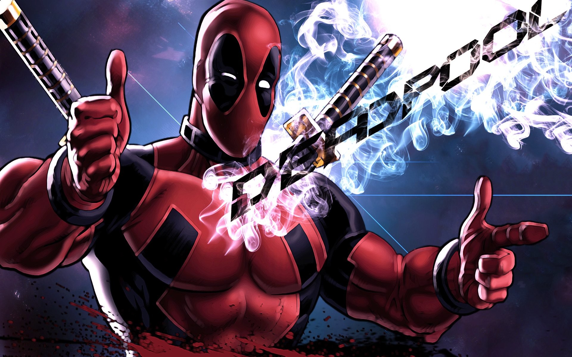 Deadpool, Marvel, Katane, Fumetto, 1920x1200, sfondo MacBook Pro