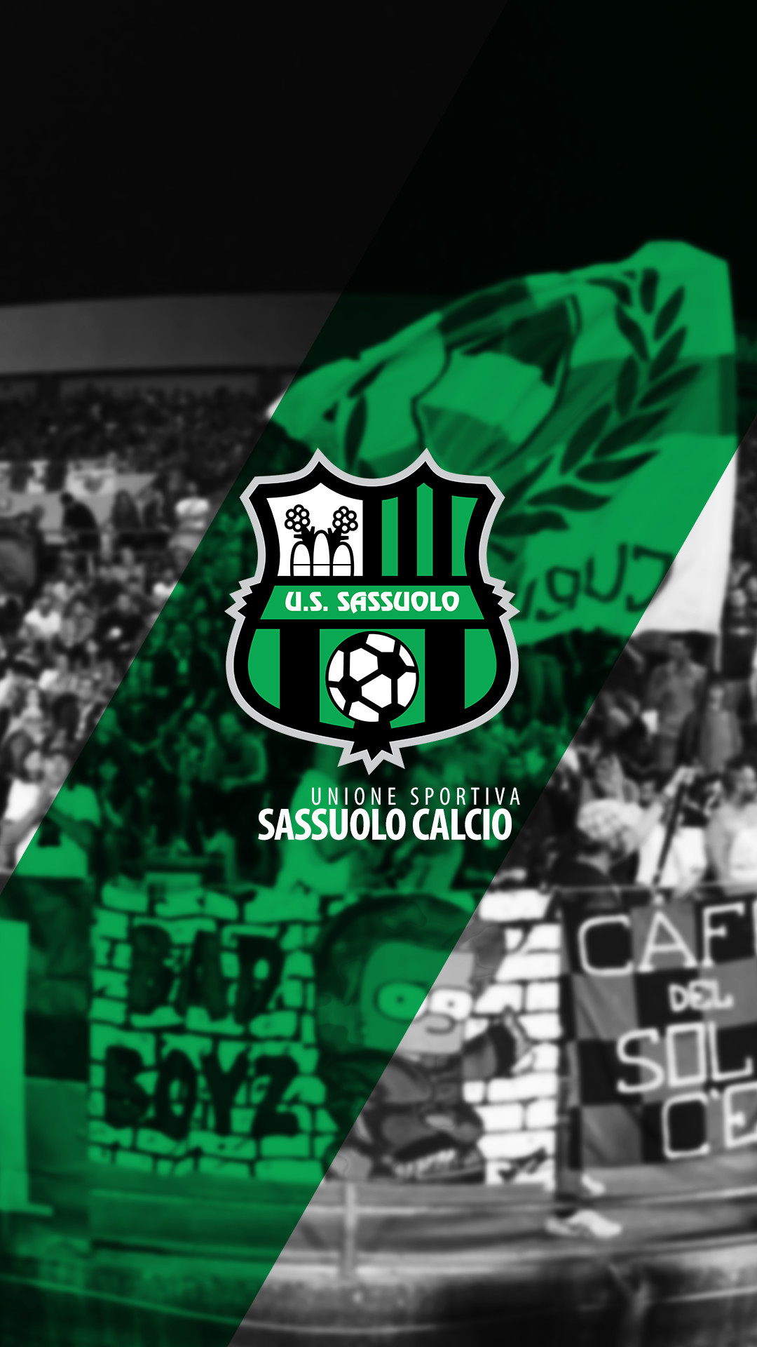 US Sassuolo Calcio, Stemma, Bandiera, Tifosi, Neroverde, Full HD, sfondo per smartphone