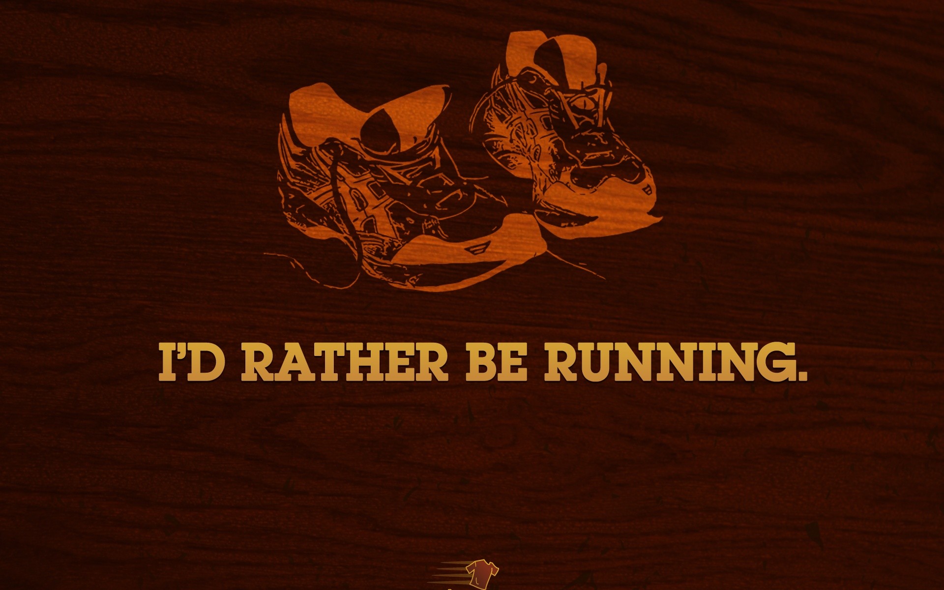 I'd Rather Be Running, Scarpe da corsa, Legno, Citazione, 16:10 Full HD, sfondo widescreen