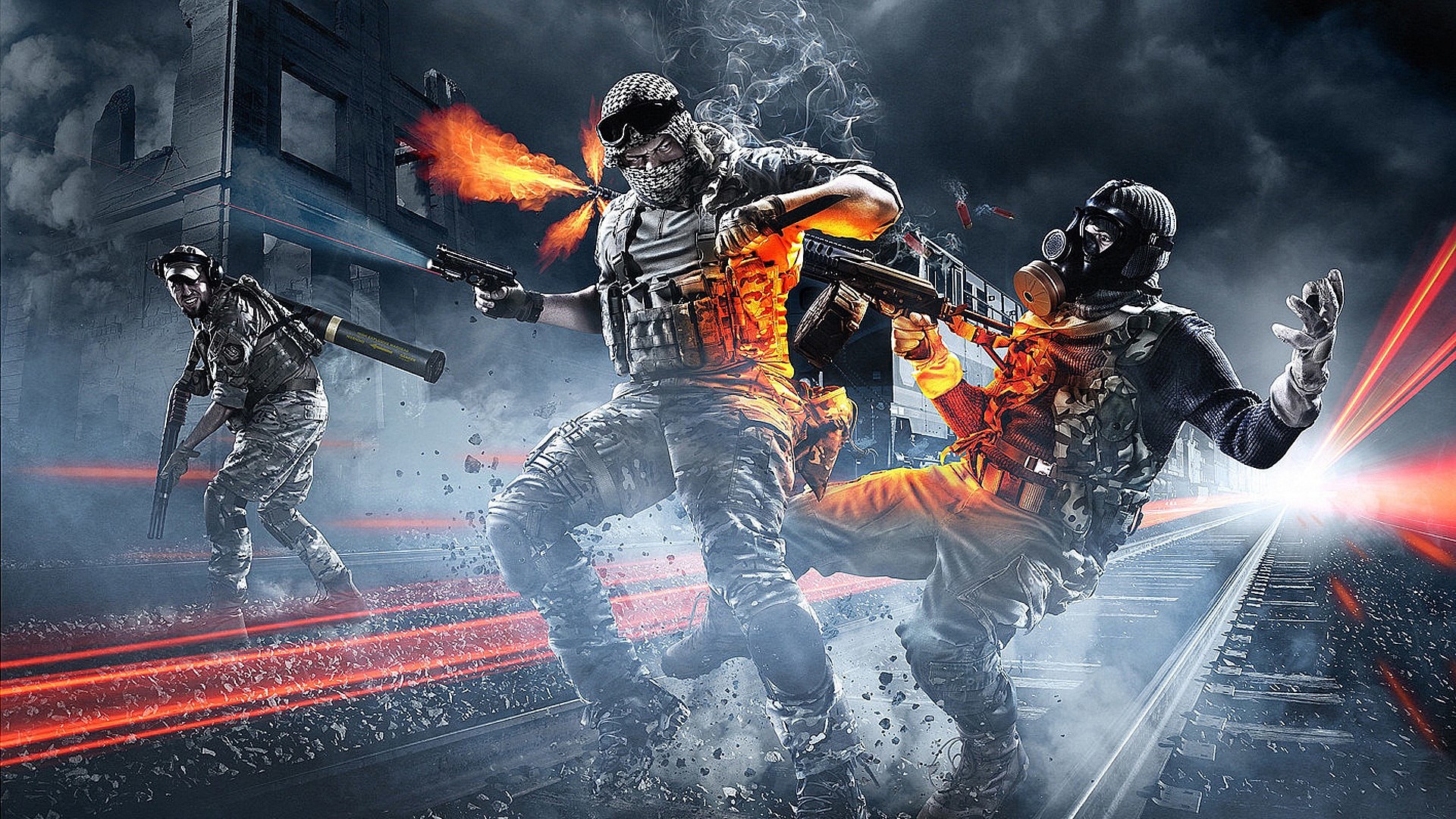 Battlefield 3, Soldati, Esplosioni, 16:9 Full HD, wallpaper widescreen