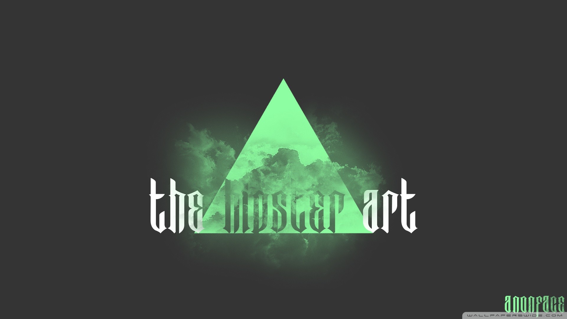 The Hipster Art, Triangolo, Logo, Sfondo grigio, Full HD, wallpaper per PC