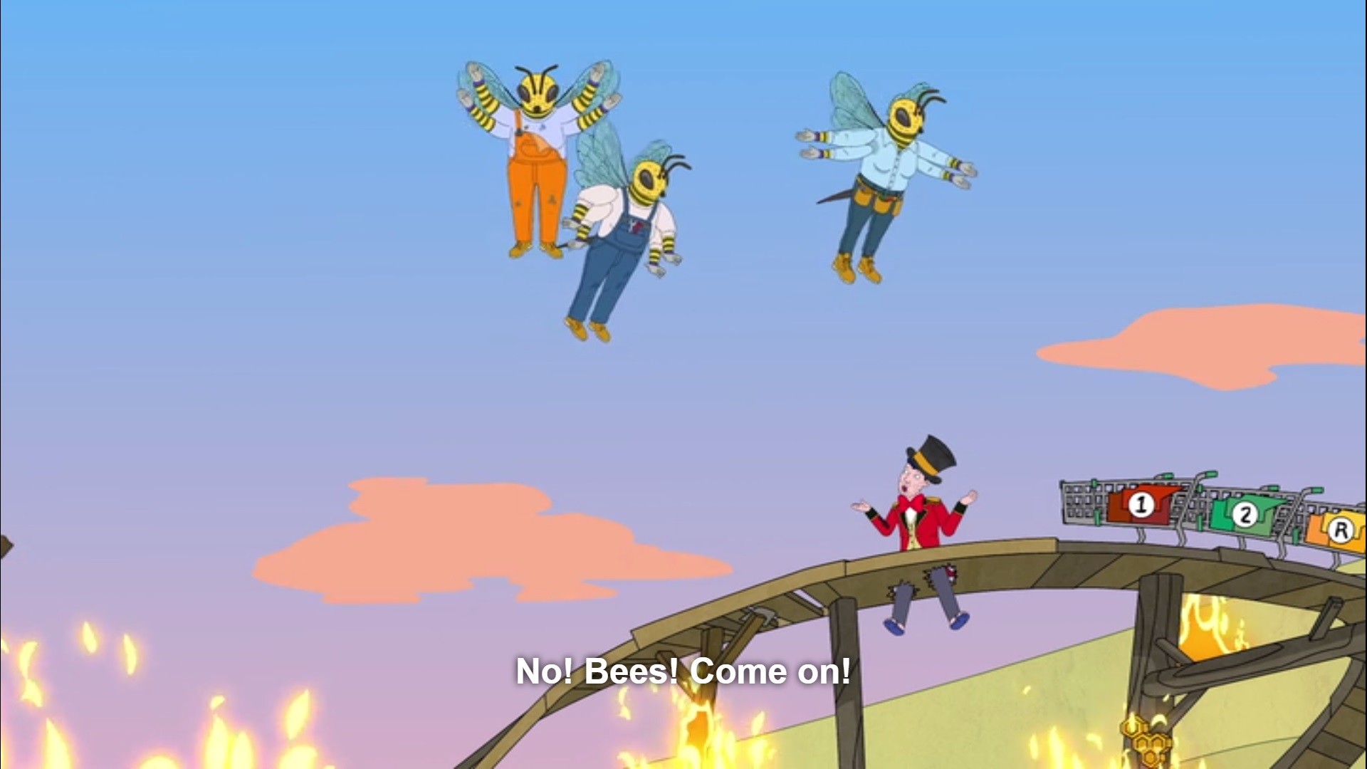 BoJack Horseman, Api, Montagne russe, Sottotitoli, Full HD 1080p, sfondo desktop