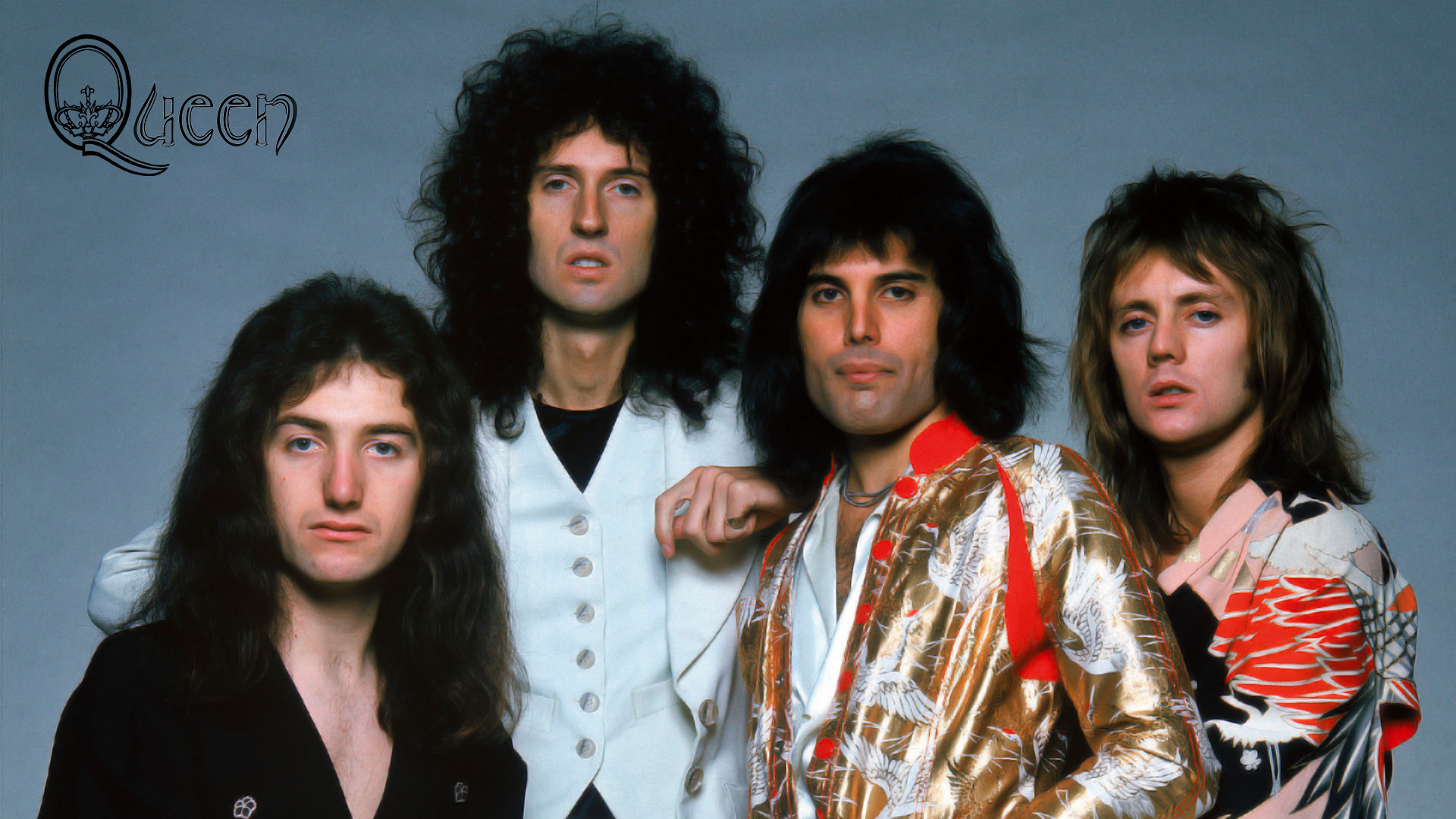 Queen, Freddie Mercury, Brian May, Roger Taylor, John Deacon, Foto di gruppo, sfondo Full HD