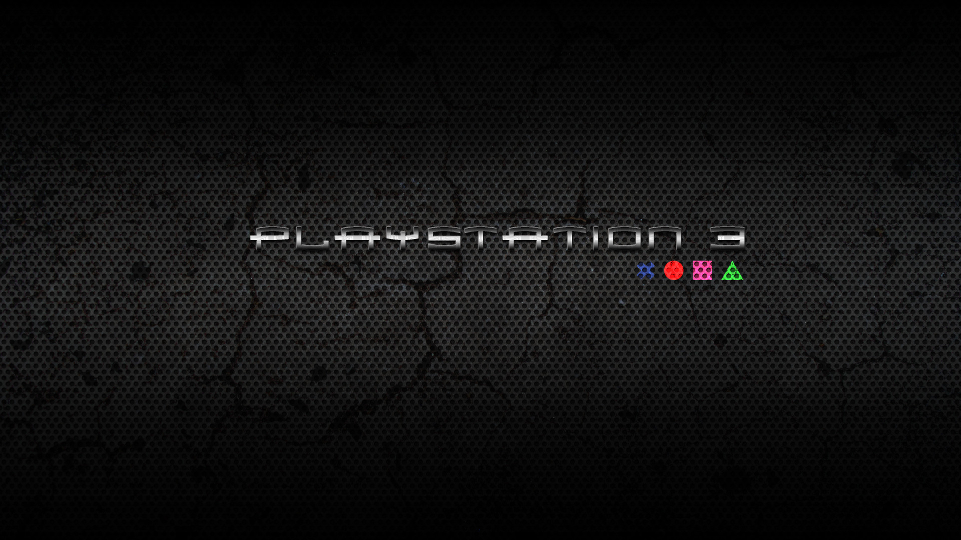 PlayStation 3, Logo, Fibra di carbonio, Nero, Full HD, sfondo per PC