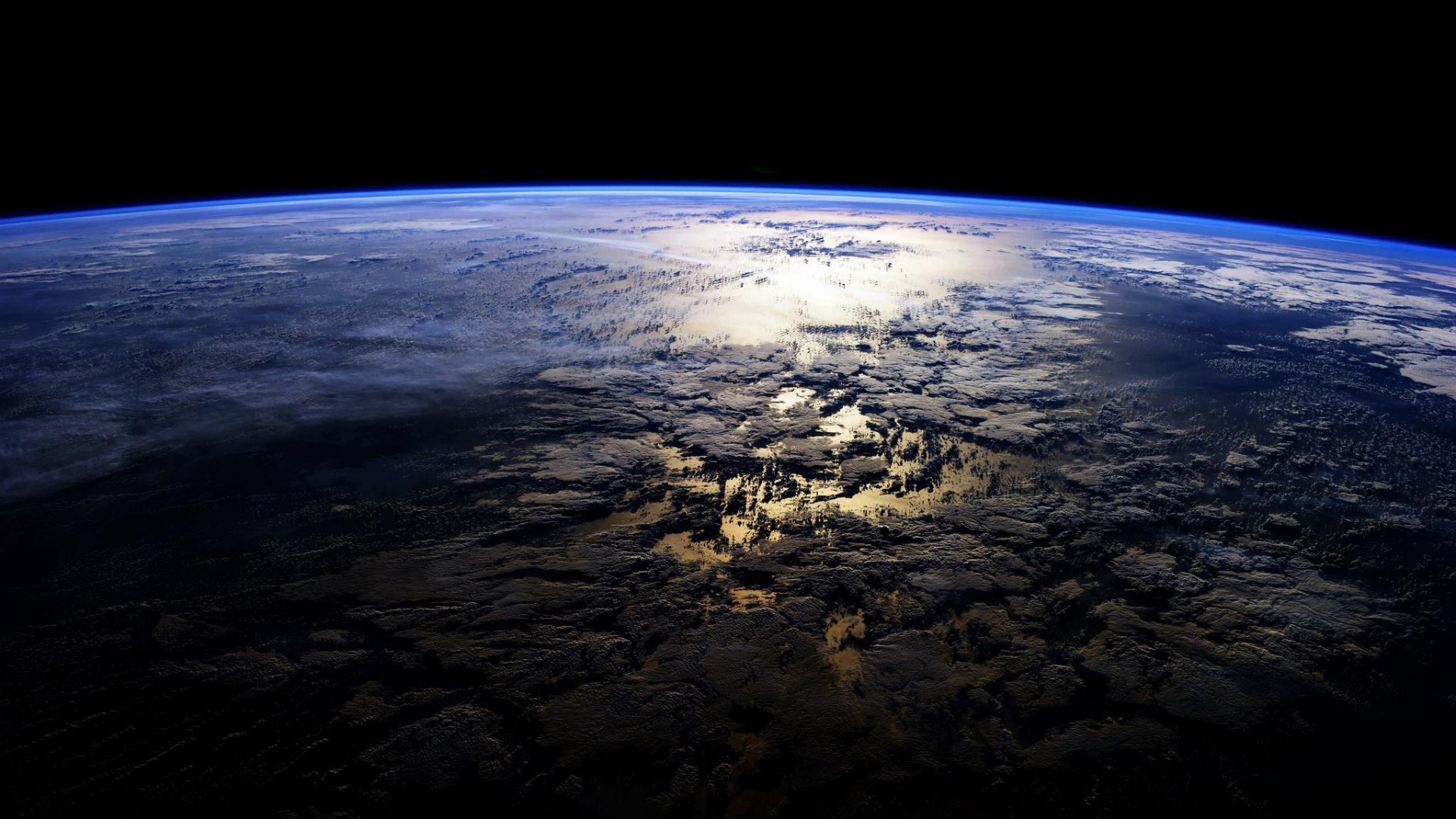 Terra, Vista orbitale, Nuvole, Orizzonte, Full HD, sfondo Windows 11