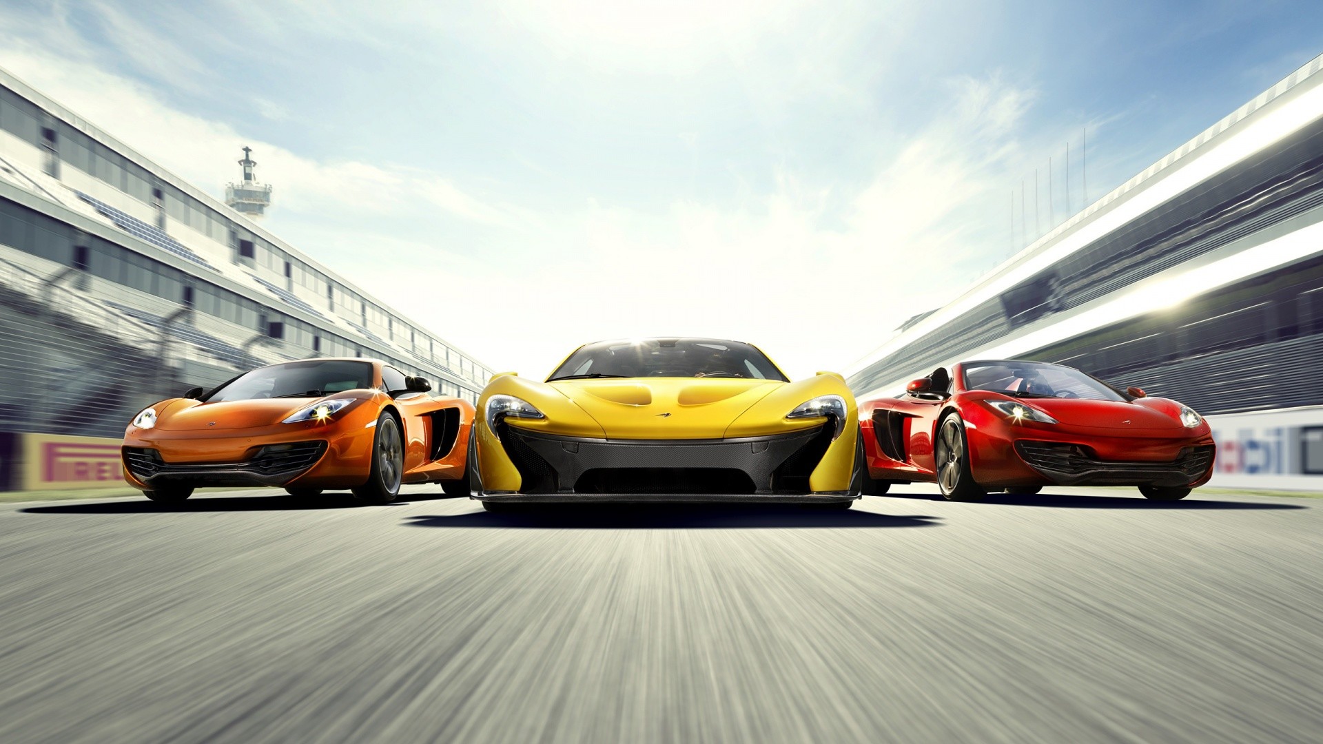 McLaren P1, McLaren 12C, Pista, Supercar, Full HD, sfondo Windows 11