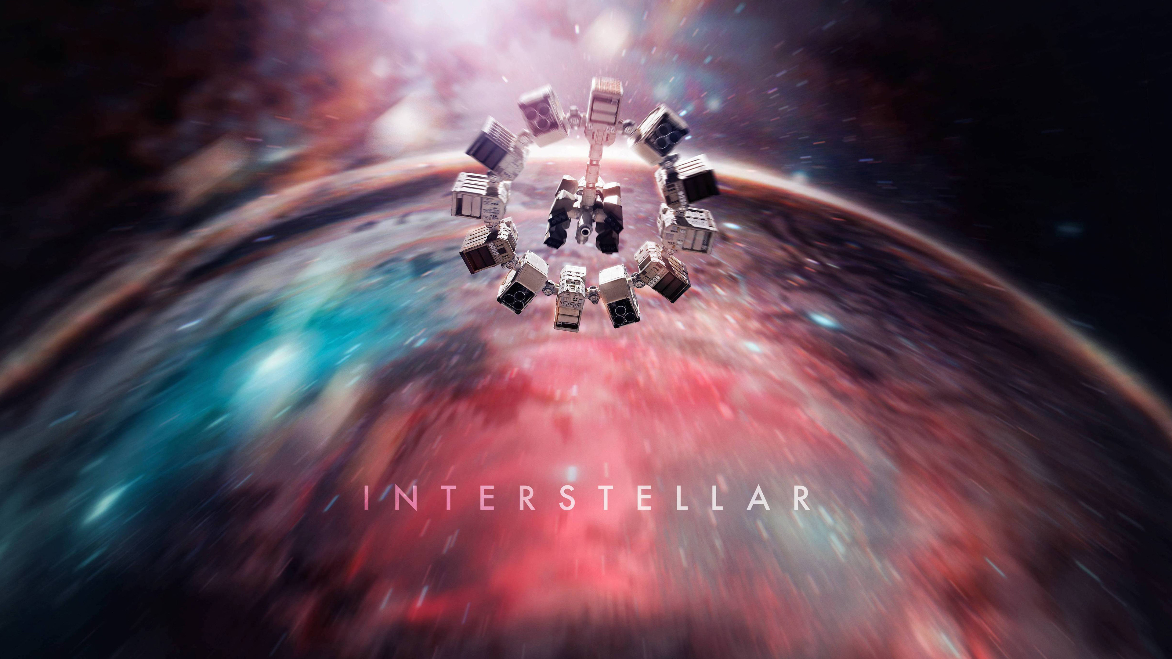 Interstellar, Endurance, Spazio, Rosa, 4K, sfondo desktop