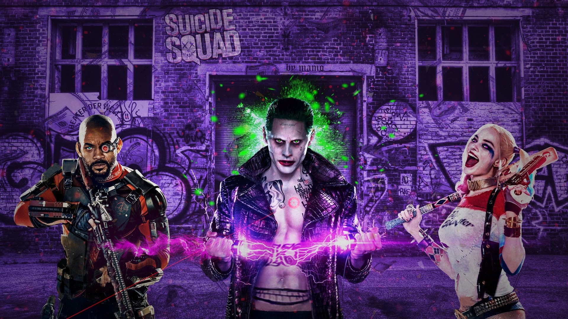 Joker, Deadshot, Harley Quinn, Suicide Squad, Viola, Full HD, sfondo Windows 11