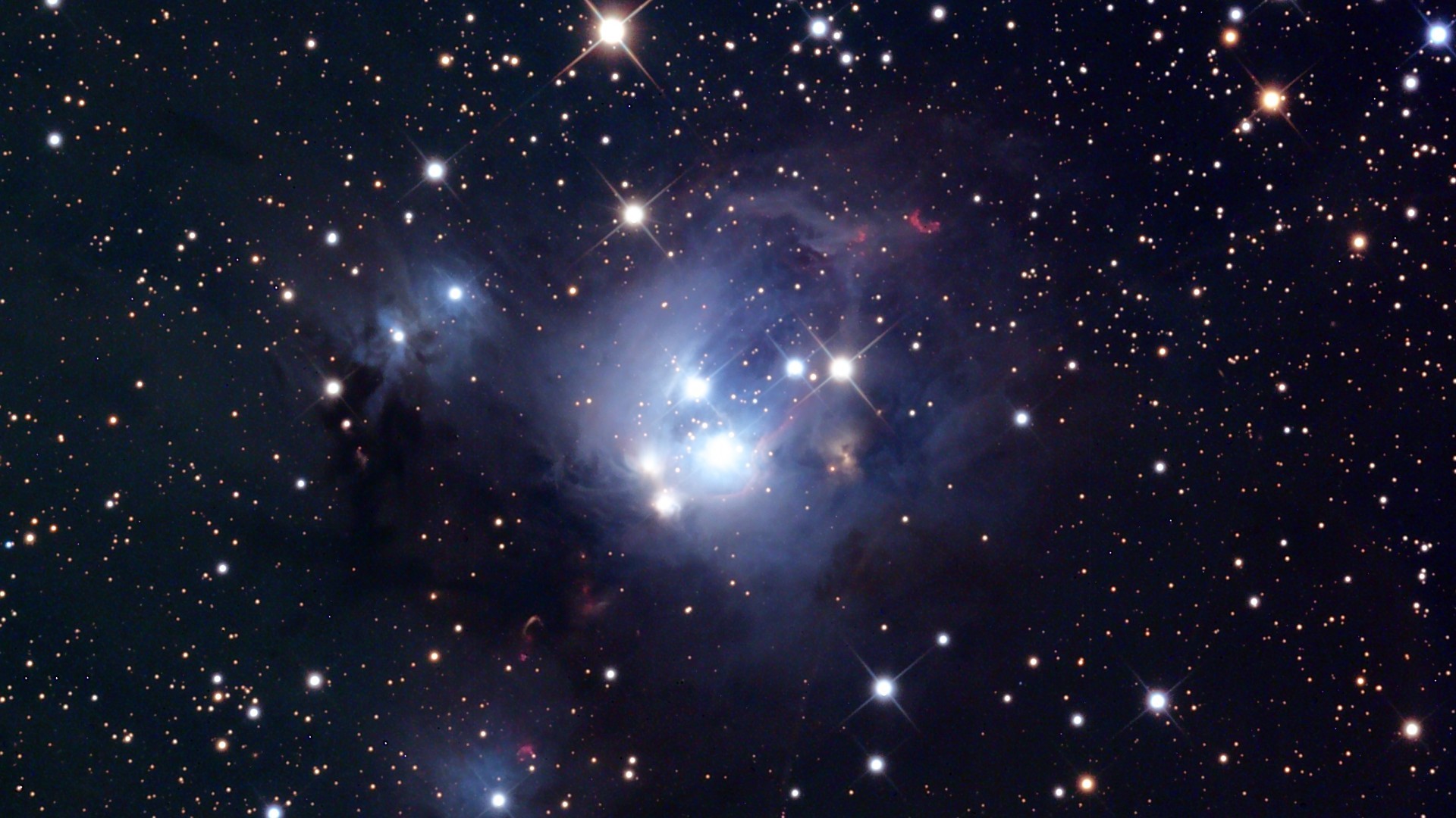 Nebulosa a riflessione, Ammasso stellare, Spazio, Full HD, sfondo desktop