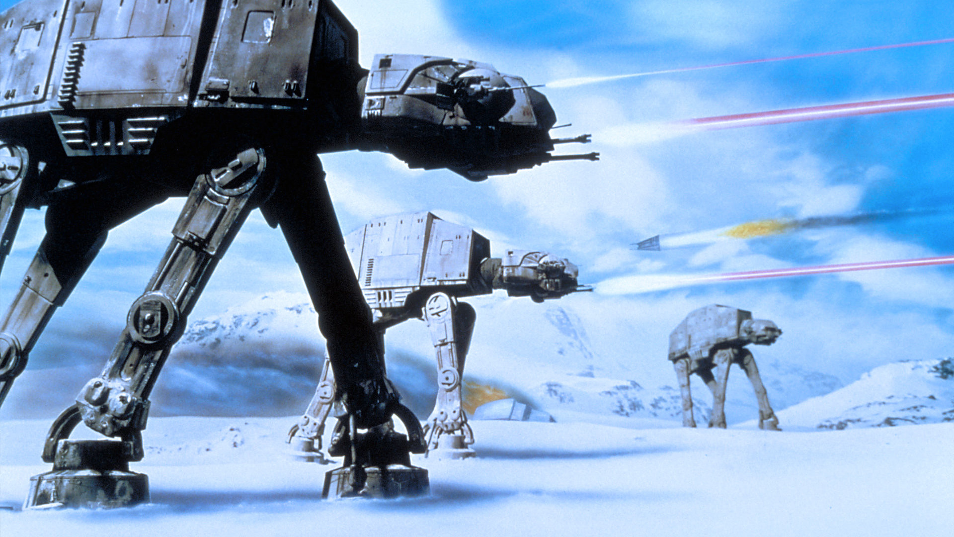 AT-AT, Battaglia di Hoth, L'Impero colpisce ancora, Star Wars, Neve, sfondo 1920x1080 per PC