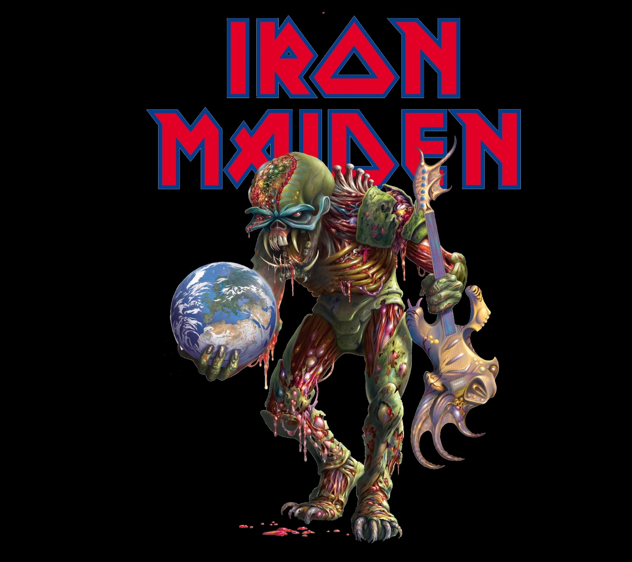 Eddie, The Final Frontier, Iron Maiden, Logo, Sfondo nero, Full HD, schermata di blocco iPad