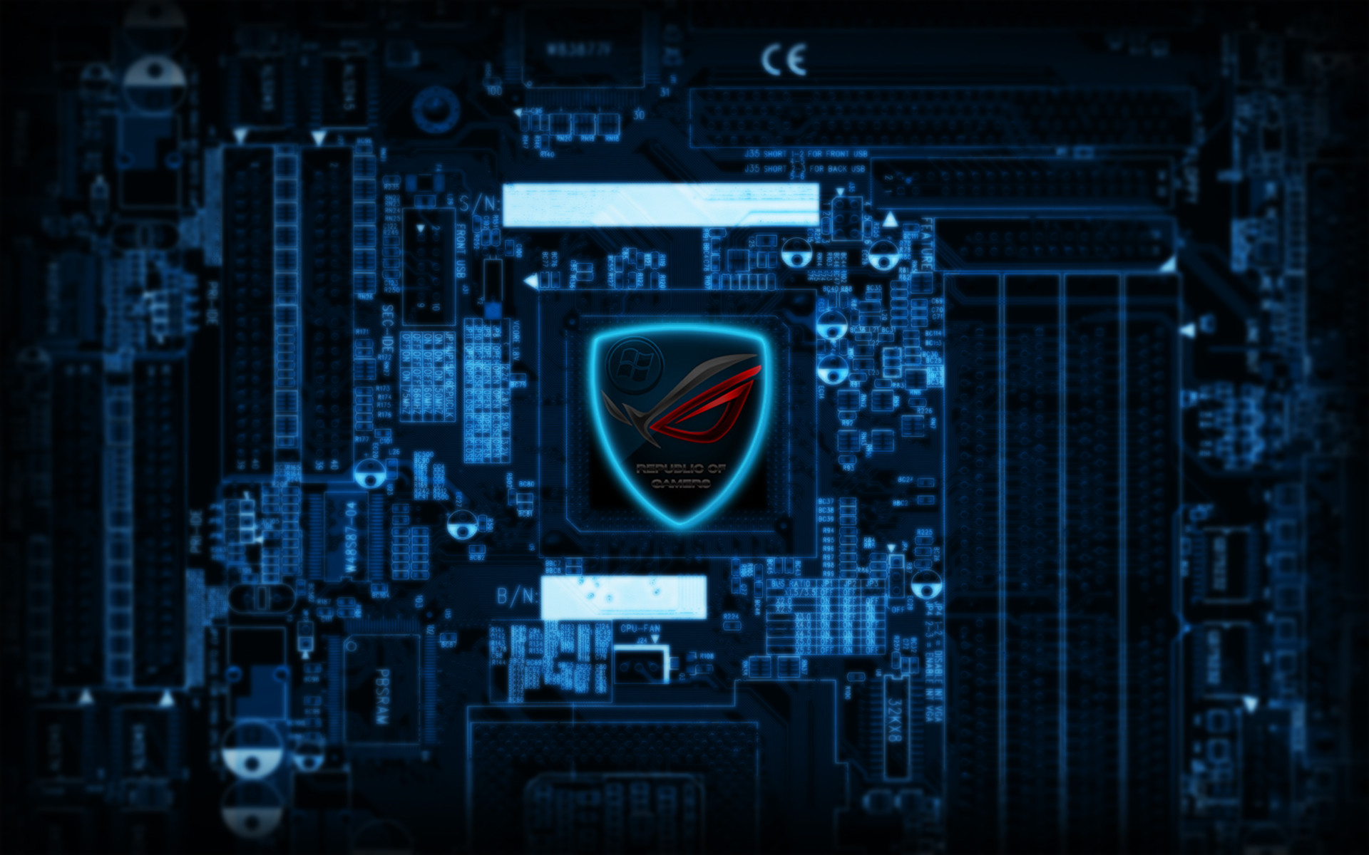 ASUS ROG, Scheda madre, Circuito, Blu, 16:10 Full HD, wallpaper widescreen