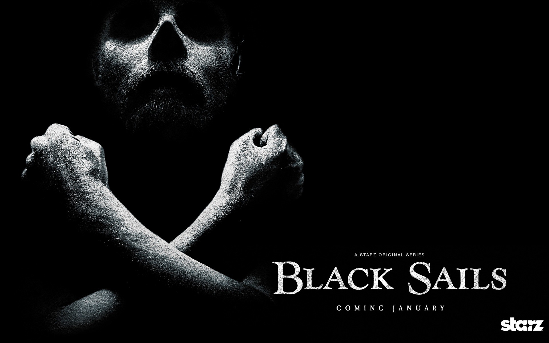 Black Sails, Starz, Serie TV, Bianco e nero, Poster, 1920x1200, sfondo MacBook Pro