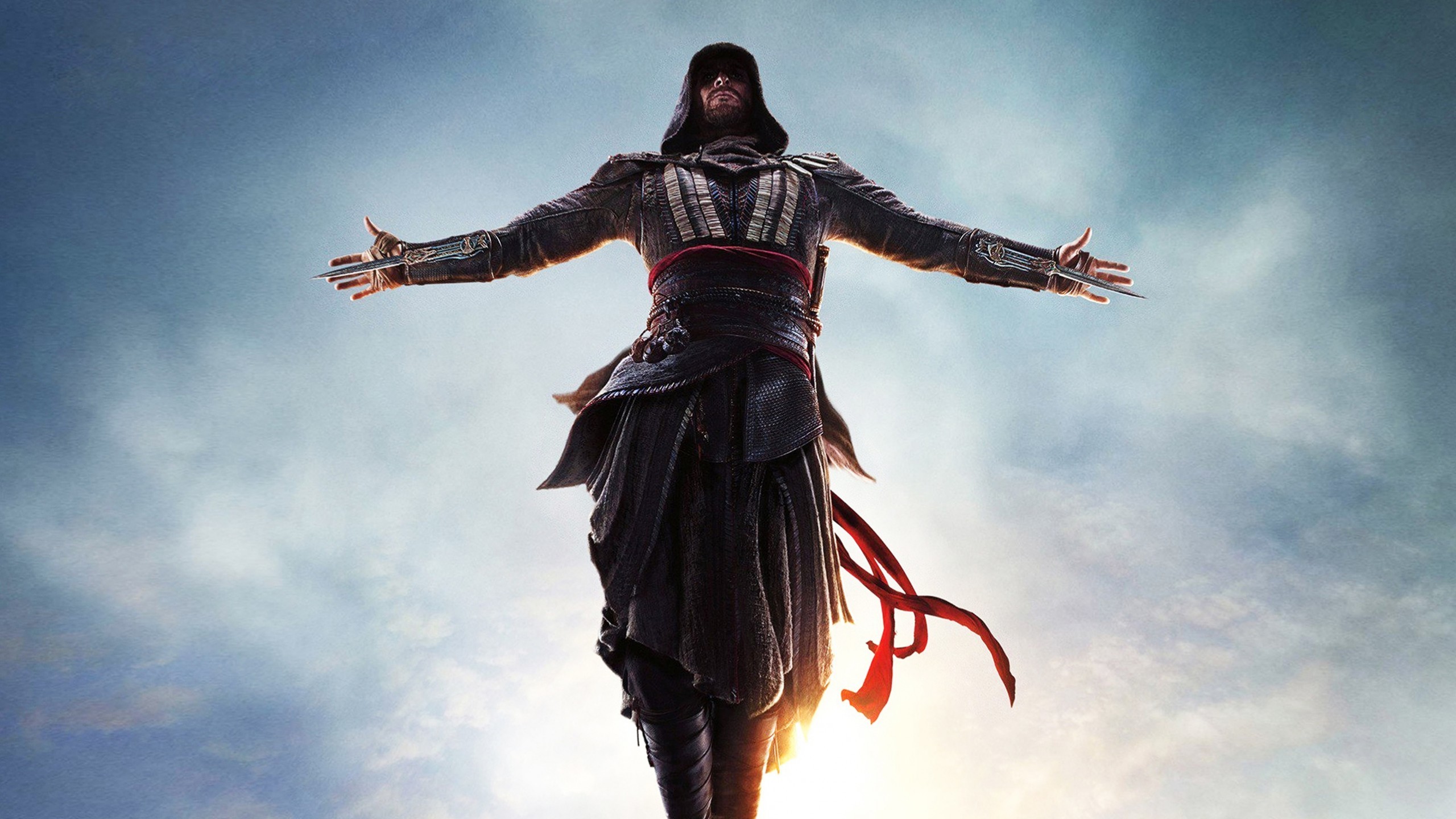 Assassin's Creed, Film, Callum Lynch, Salto della fede, Cielo, 2K 1440p, sfondo desktop