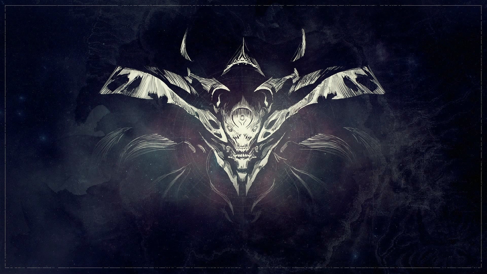 Destiny, Alveare, Simbolo, Blu scuro, 16:9 Full HD, sfondo widescreen