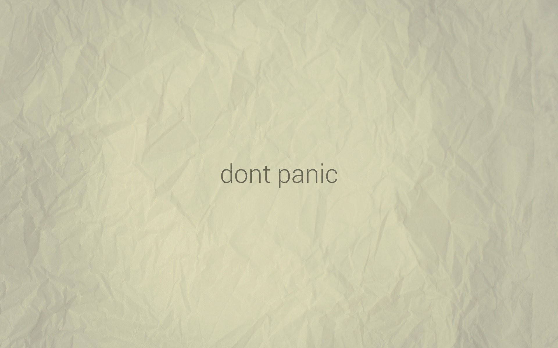 Dont Panic, Carta stropicciata, Minimalismo, Citazione, 1920x1200, sfondo MacBook Pro