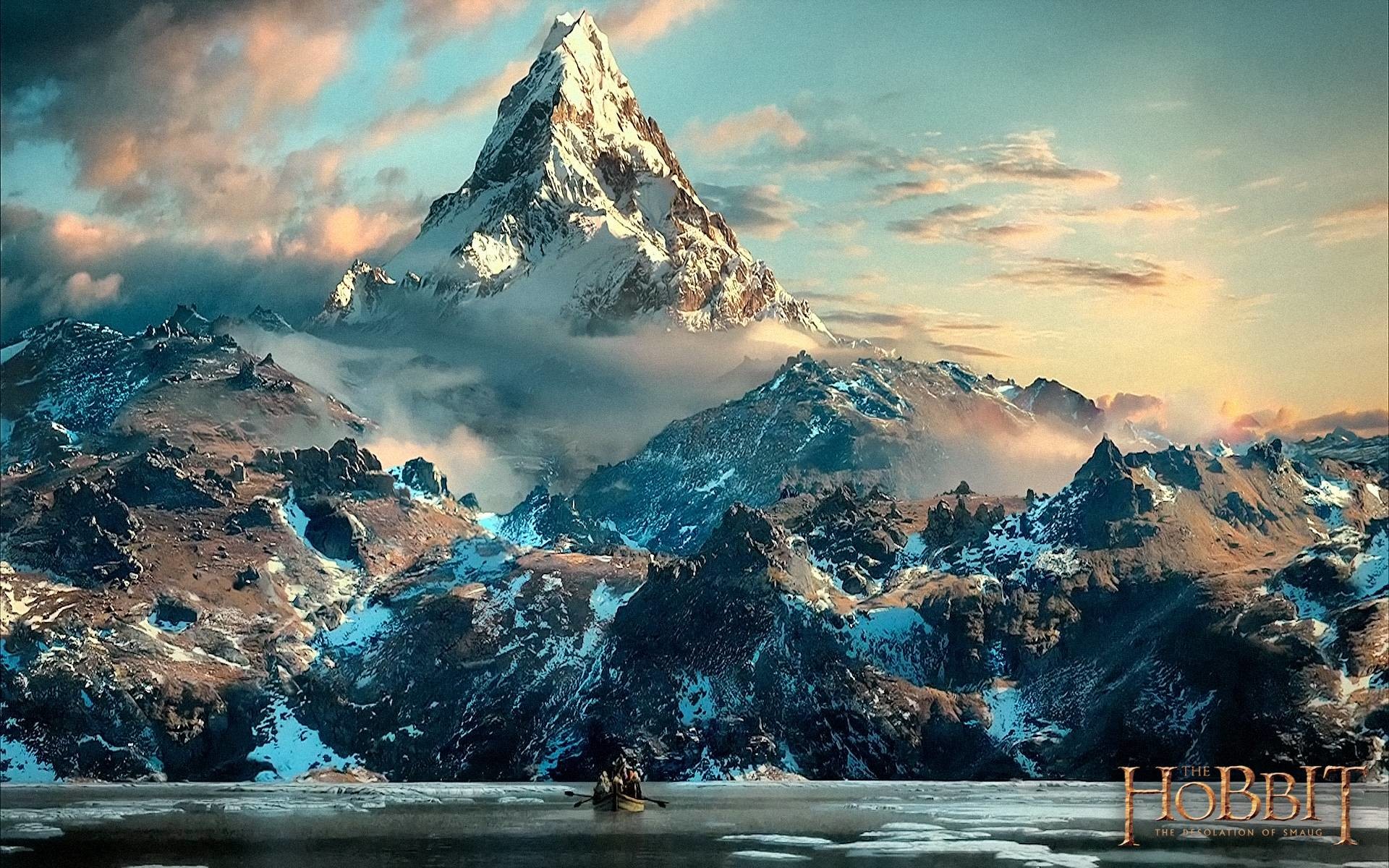 Montagna Solitaria, Erebor, Lo Hobbit, Montagne, Tramonto, 1920x1200, sfondo MacBook Pro