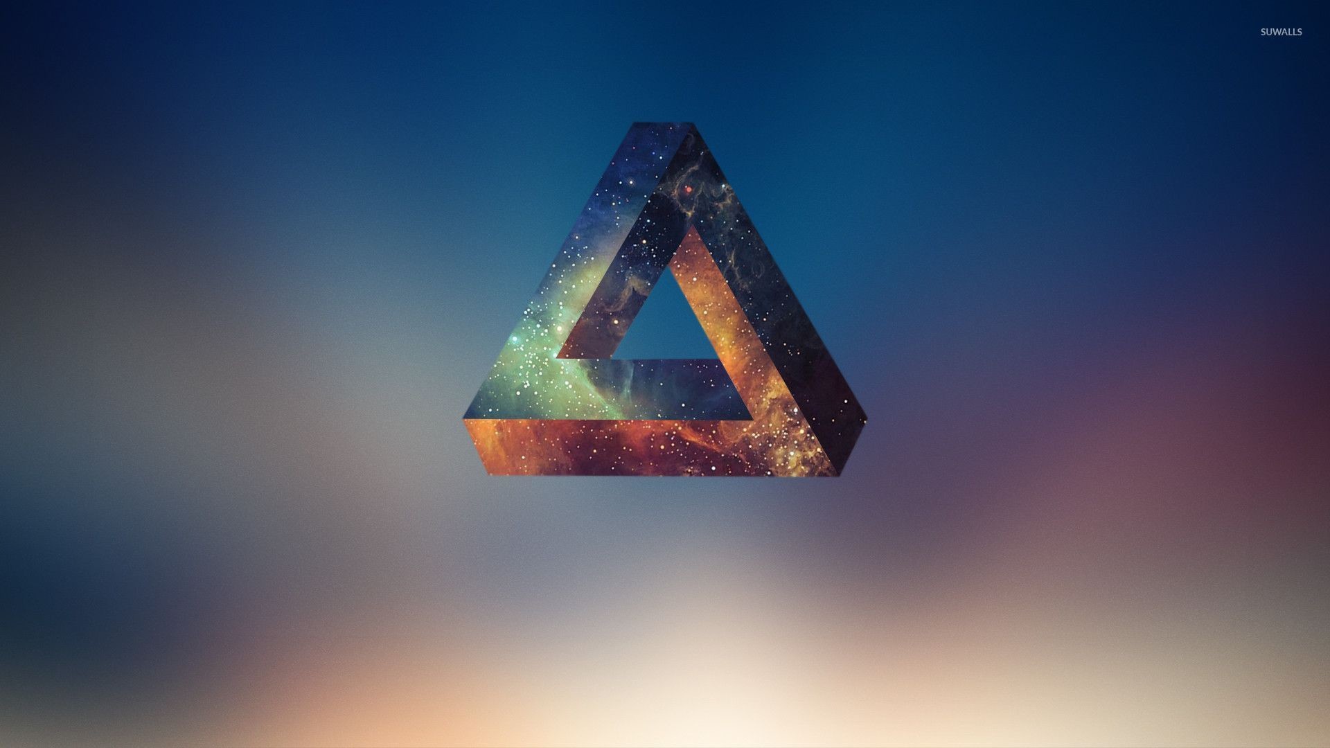 Triangolo di Penrose, Galassia, Sfocatura, Full HD 1080p, sfondo desktop