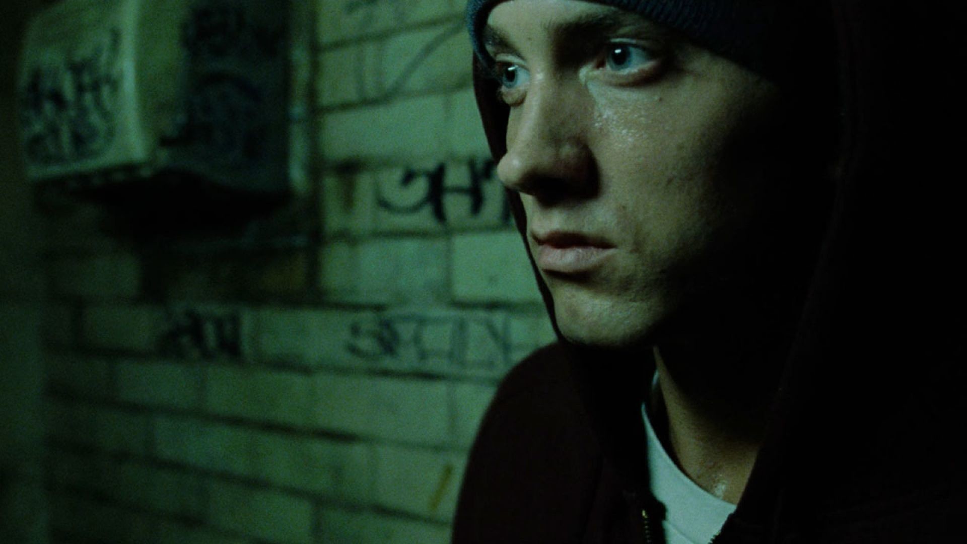 Eminem, Berretto, Toni verdi, Full HD, sfondo per PC e portatile