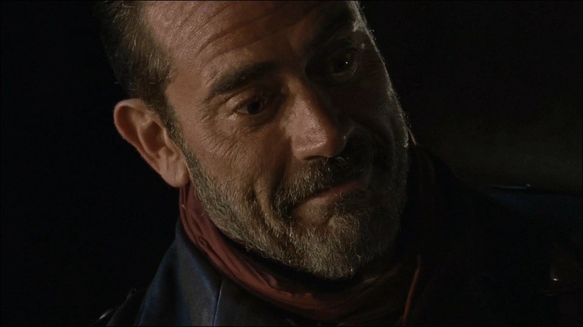 Negan, Jeffrey Dean Morgan, The Walking Dead, Primo piano, Notte, sfondo desktop 1080p