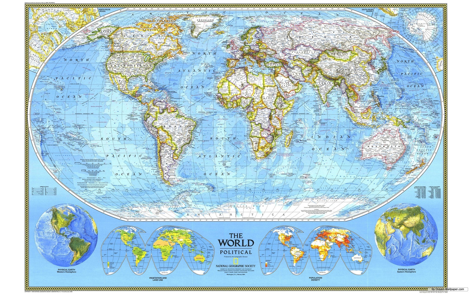 The World, Mappa politica, National Geographic, Planisfero, 1920x1200, sfondo MacBook Pro