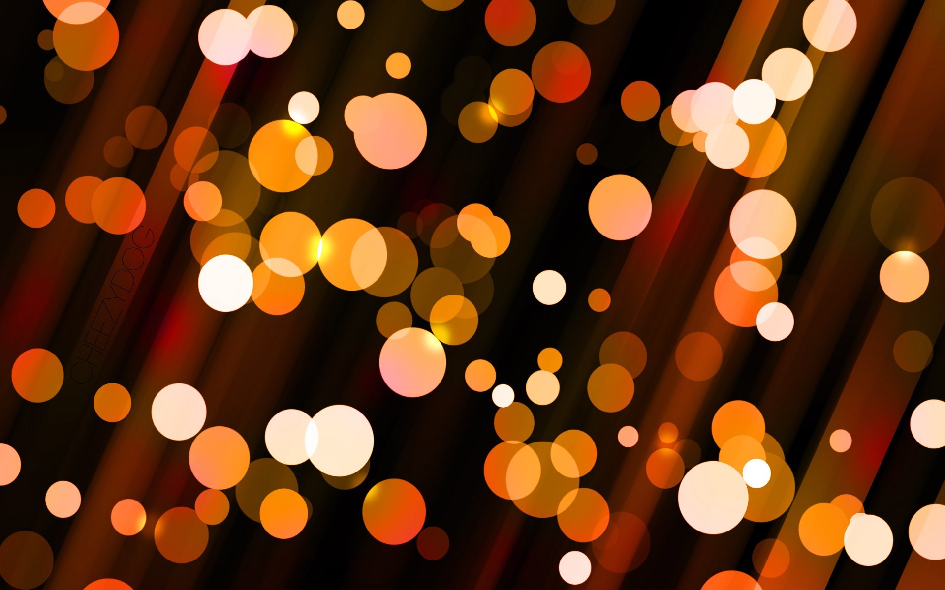 Bokeh, Arancione, Luci, Strisce, 16:10 Full HD, sfondo widescreen