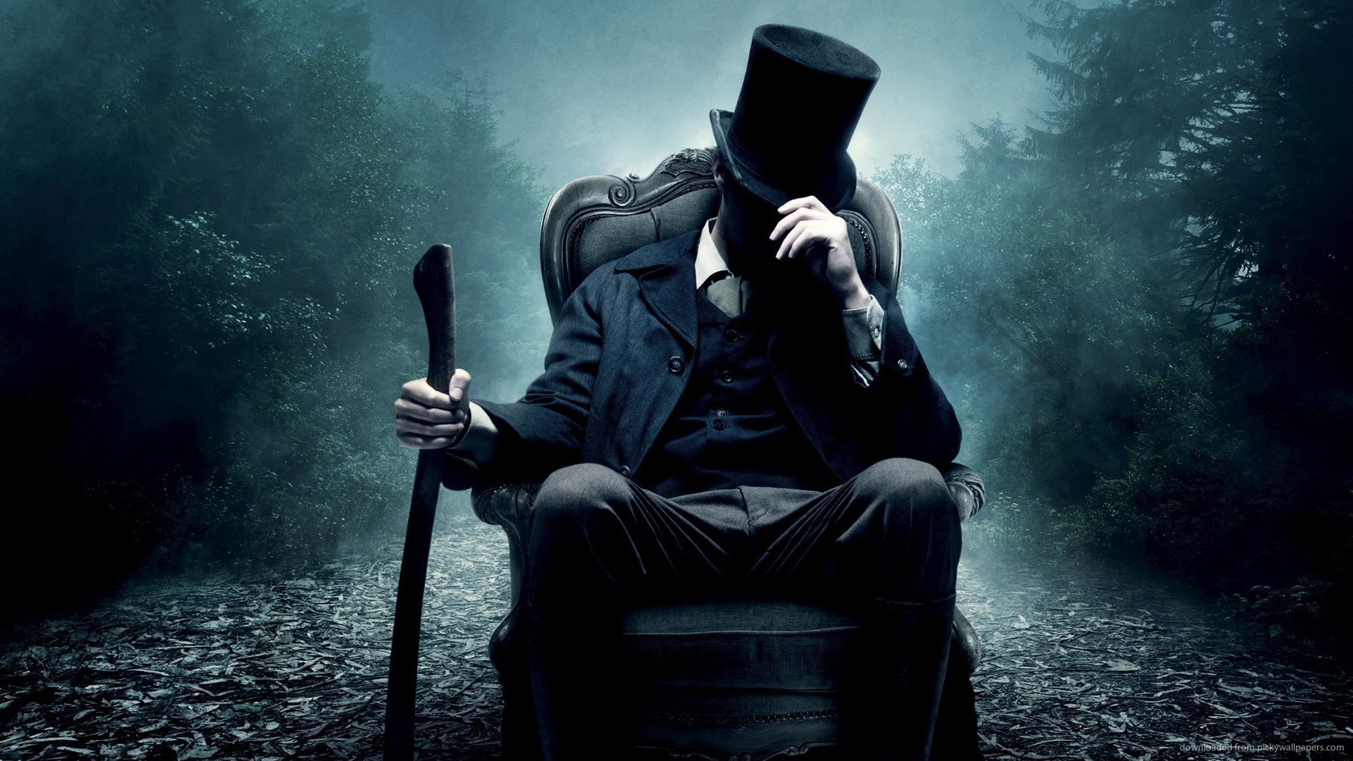 Abraham Lincoln: Vampire Hunter, Cilindro, Trono, Foresta, Full HD, sfondo per PC