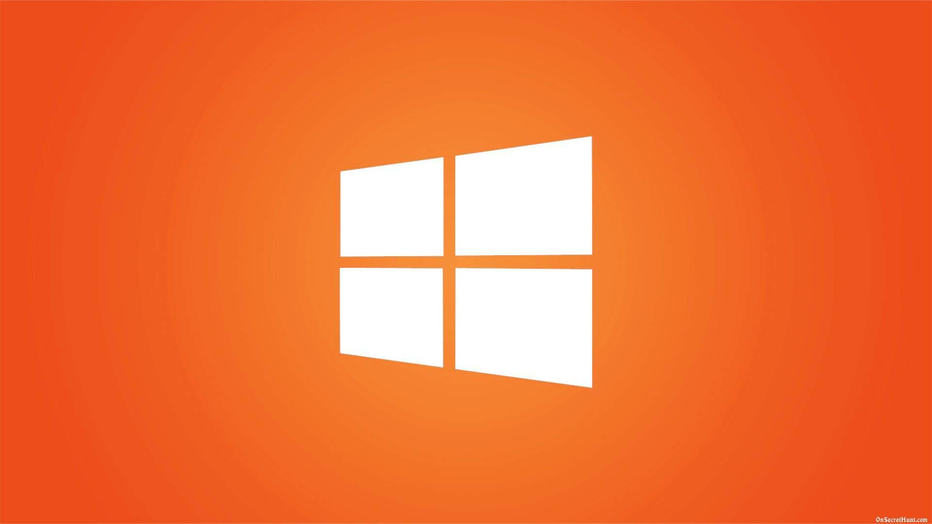 Windows 8, Logo Windows, Arancione, Minimalista, Full HD, sfondo per PC