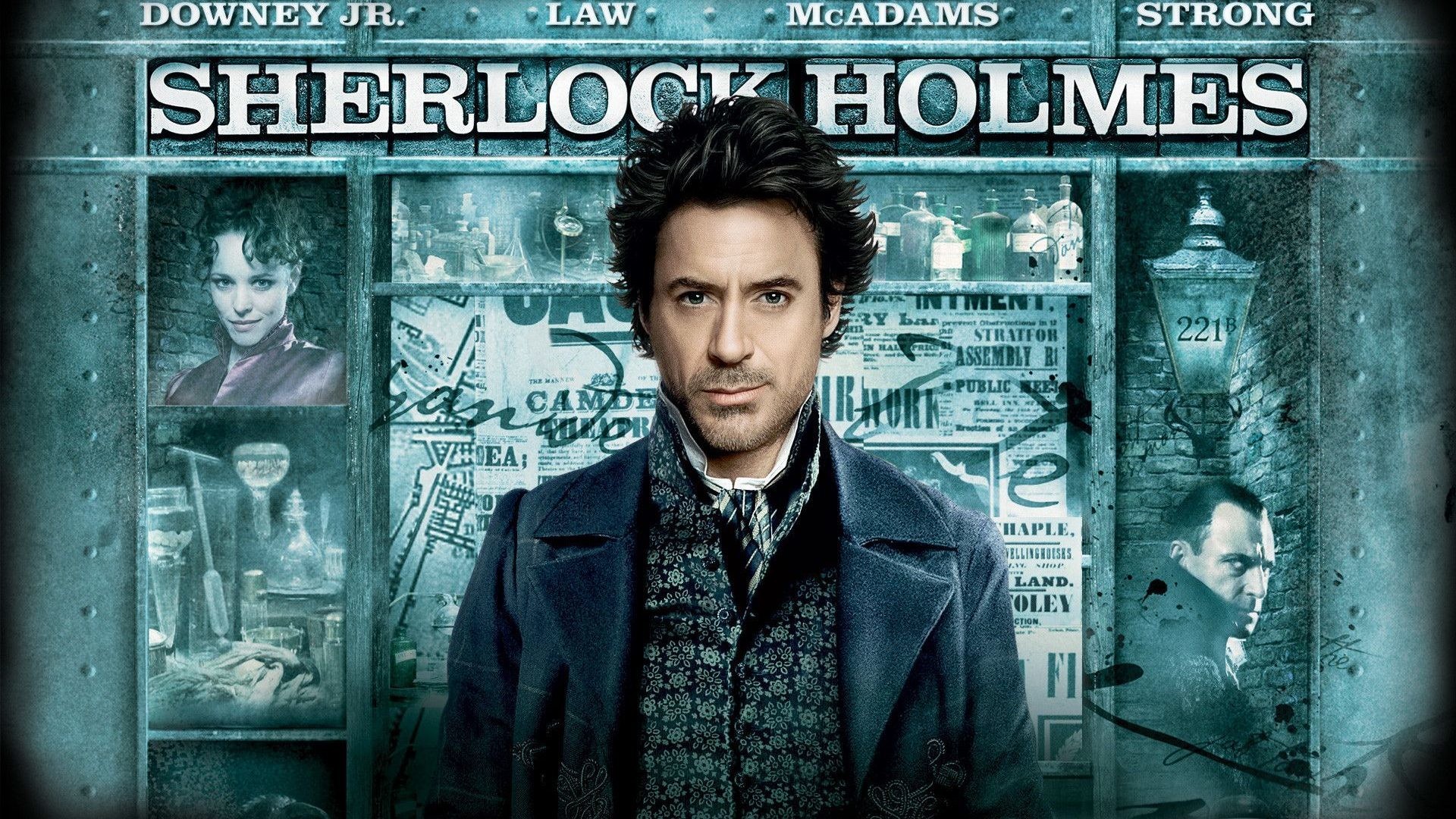 Sherlock Holmes, Robert Downey Jr., Jude Law, Rachel McAdams, Mark Strong, Poster, wallpaper desktop