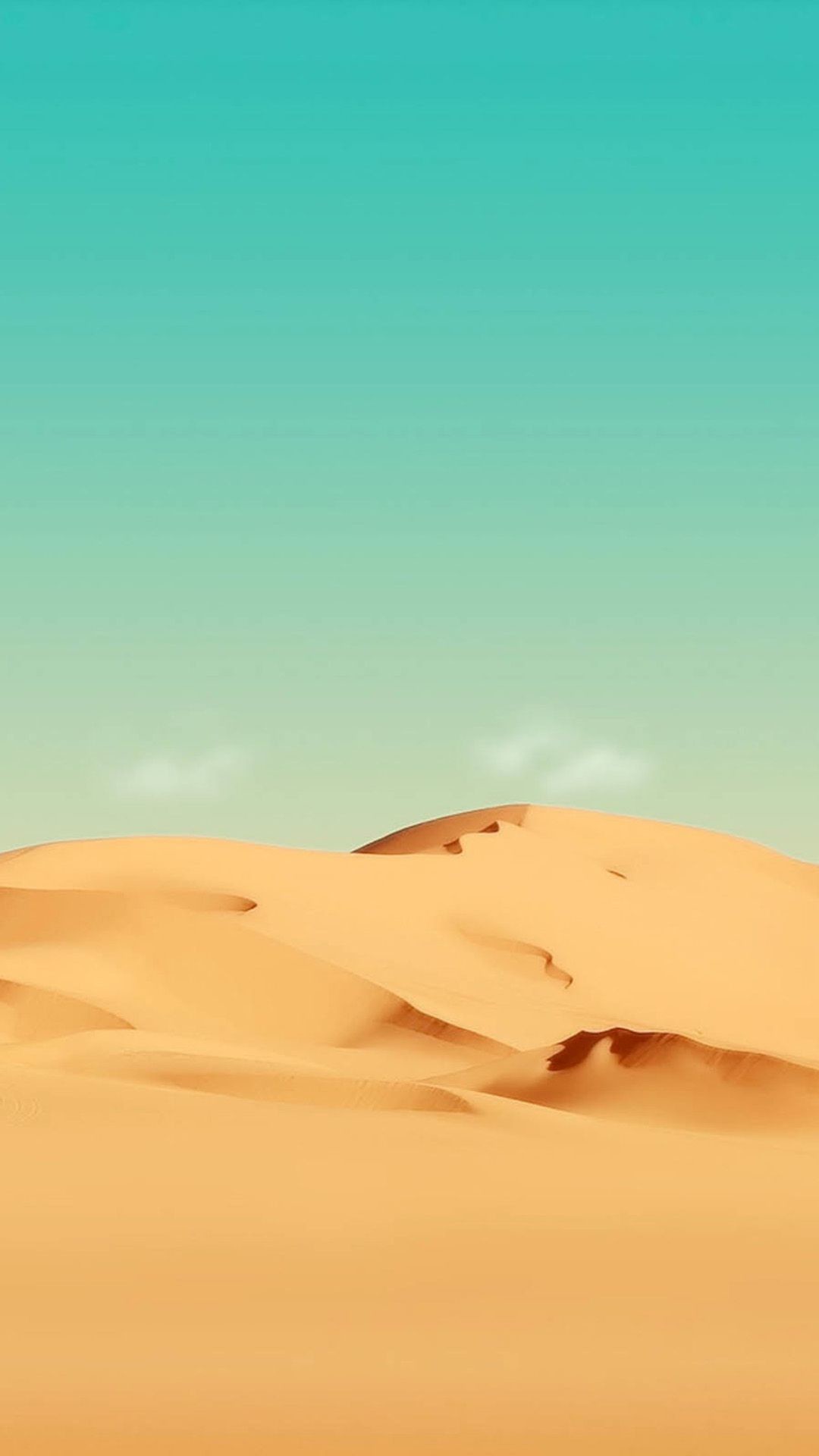 Deserto, Dune di sabbia, Cielo turchese, Minimalista, Full HD, sfondo per smartphone
