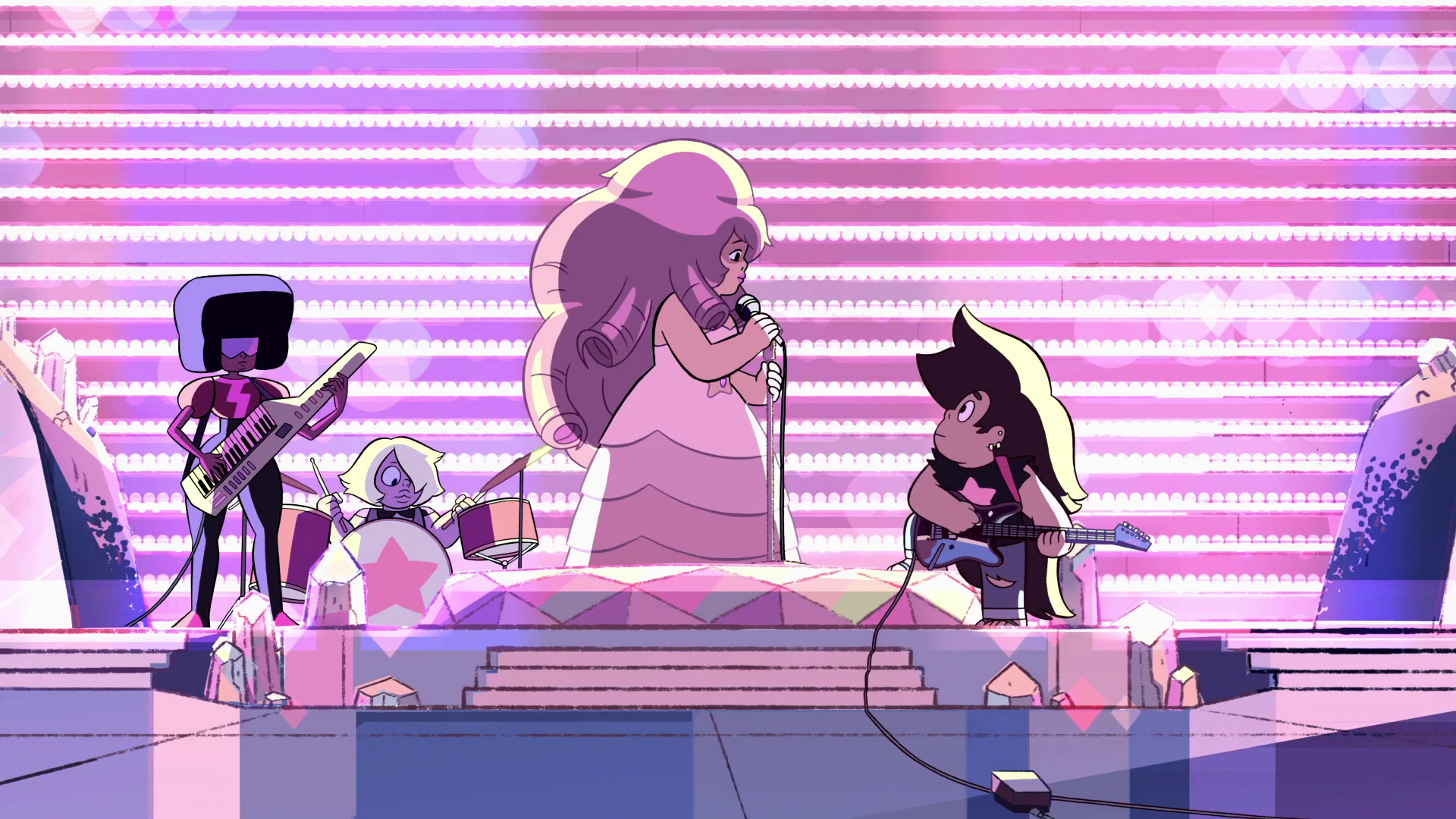 Steven Universe, Rose Quartz, Garnet, Perla, Ametista, Concerto, sfondo desktop 1920x1080