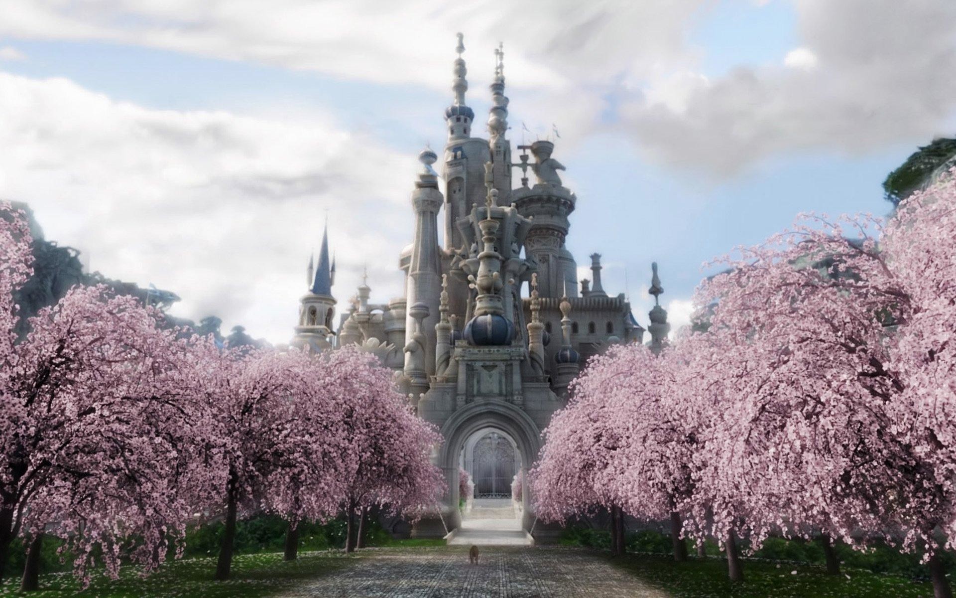 Castello della Regina Bianca, Marmoreal, Alice in Wonderland (2010), Alberi in fiore, immagine di sfondo