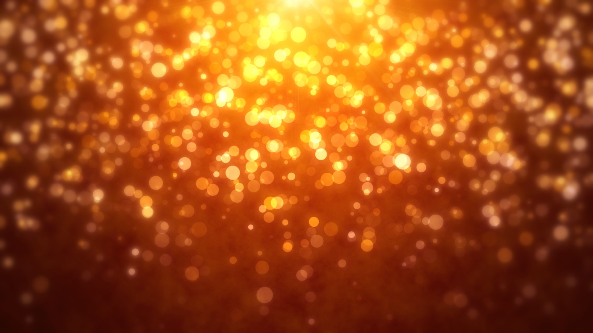 Bokeh, Scintille, Arancione, Oro, 1920x1080, wallpaper desktop