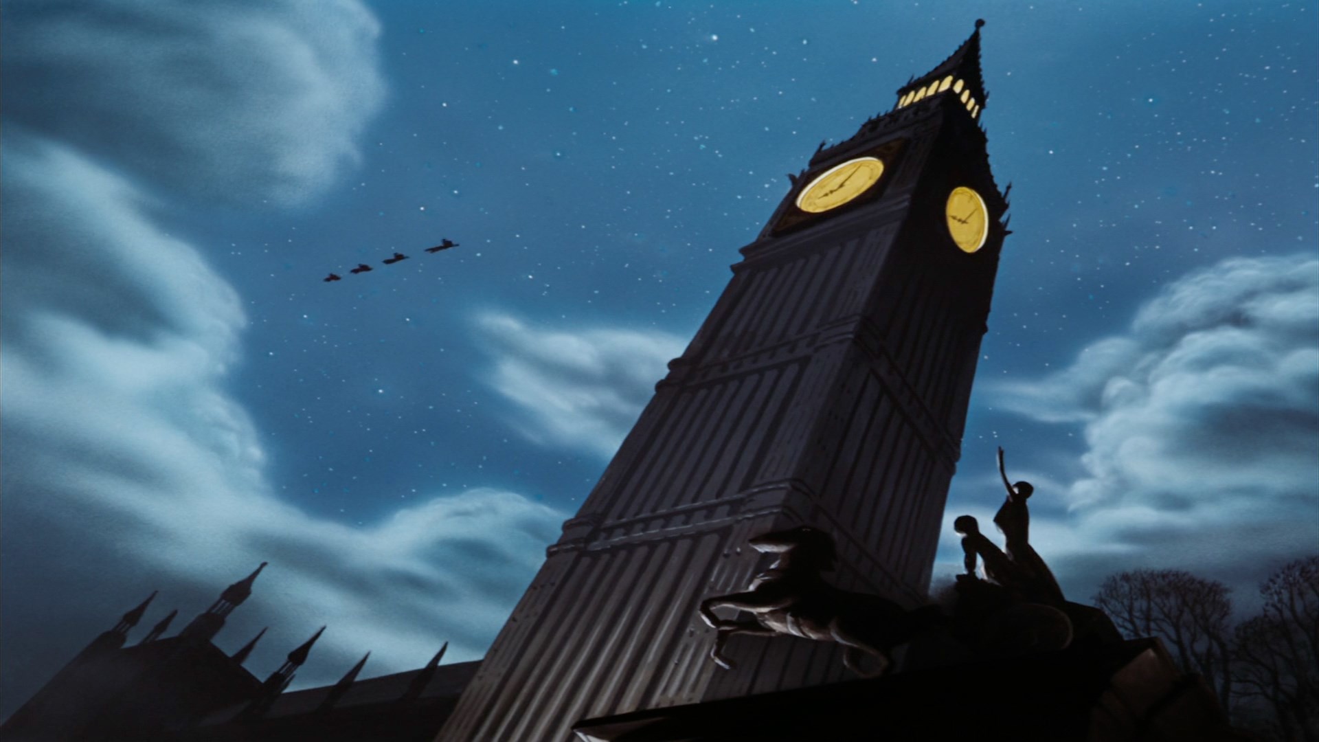 Big Ben, Peter Pan, Londra, Volo, Full HD 1080p, sfondo desktop
