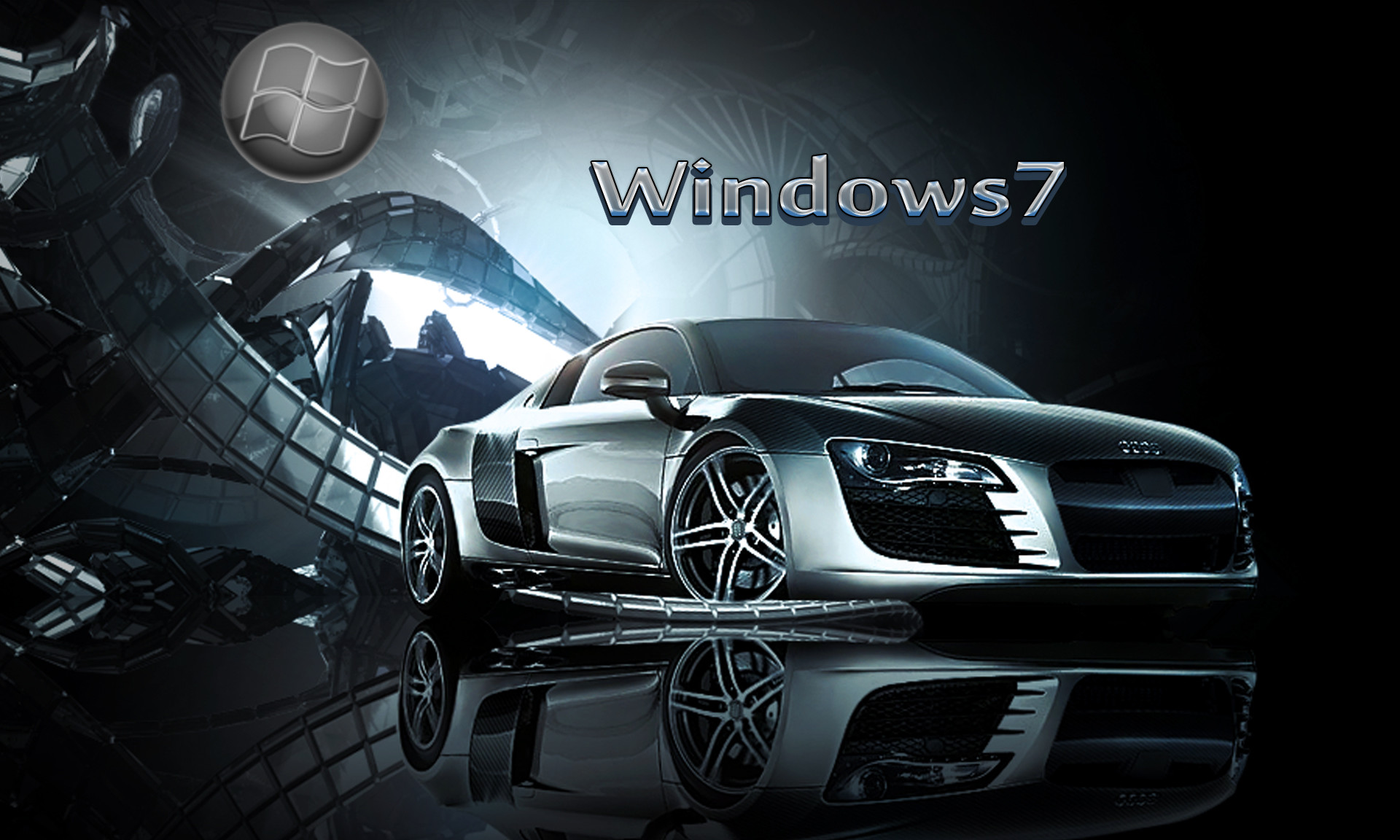 Windows 7, Audi R8, Auto sportiva, Full HD, sfondo desktop