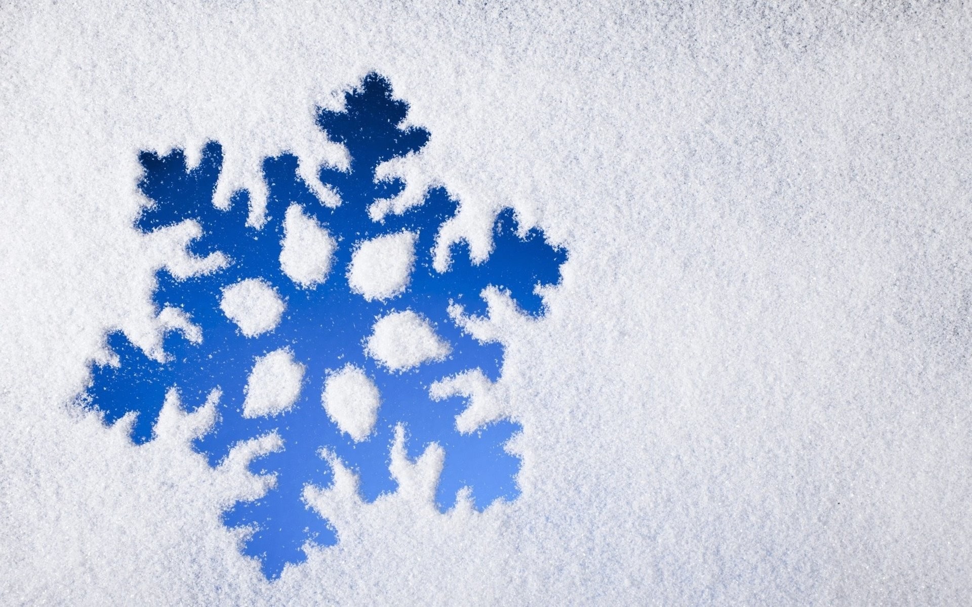 Fiocco di neve, Neve, Blu, Minimalismo, 16:10 Full HD, wallpaper widescreen