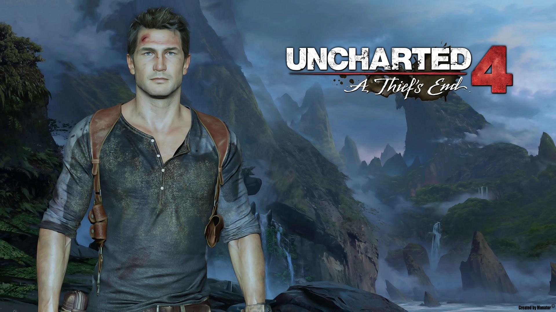 Nathan Drake, Uncharted 4: Fine di un ladro, Logo, Isola, 1920x1080, immagine di sfondo