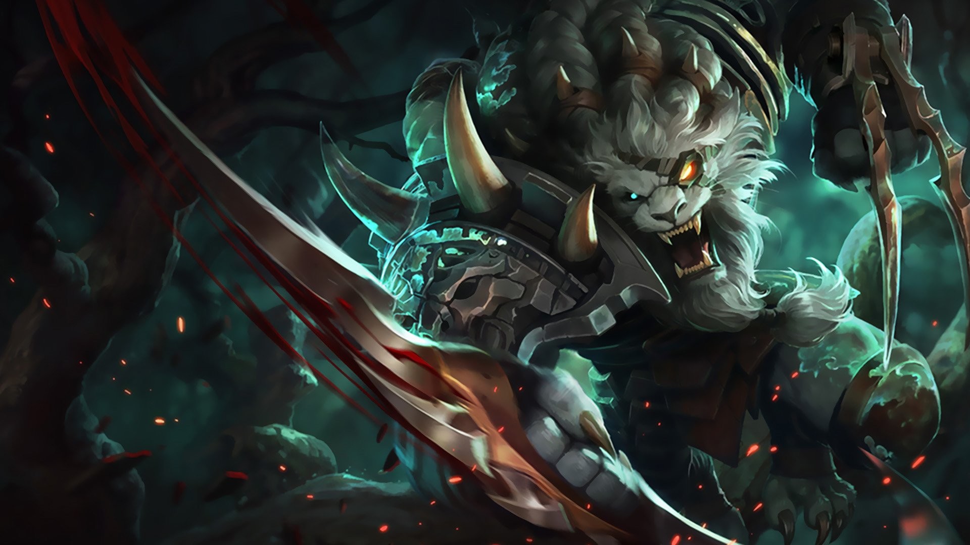Rengar, League of Legends, Cacciatore, Lama, Full HD 1080p, sfondo desktop