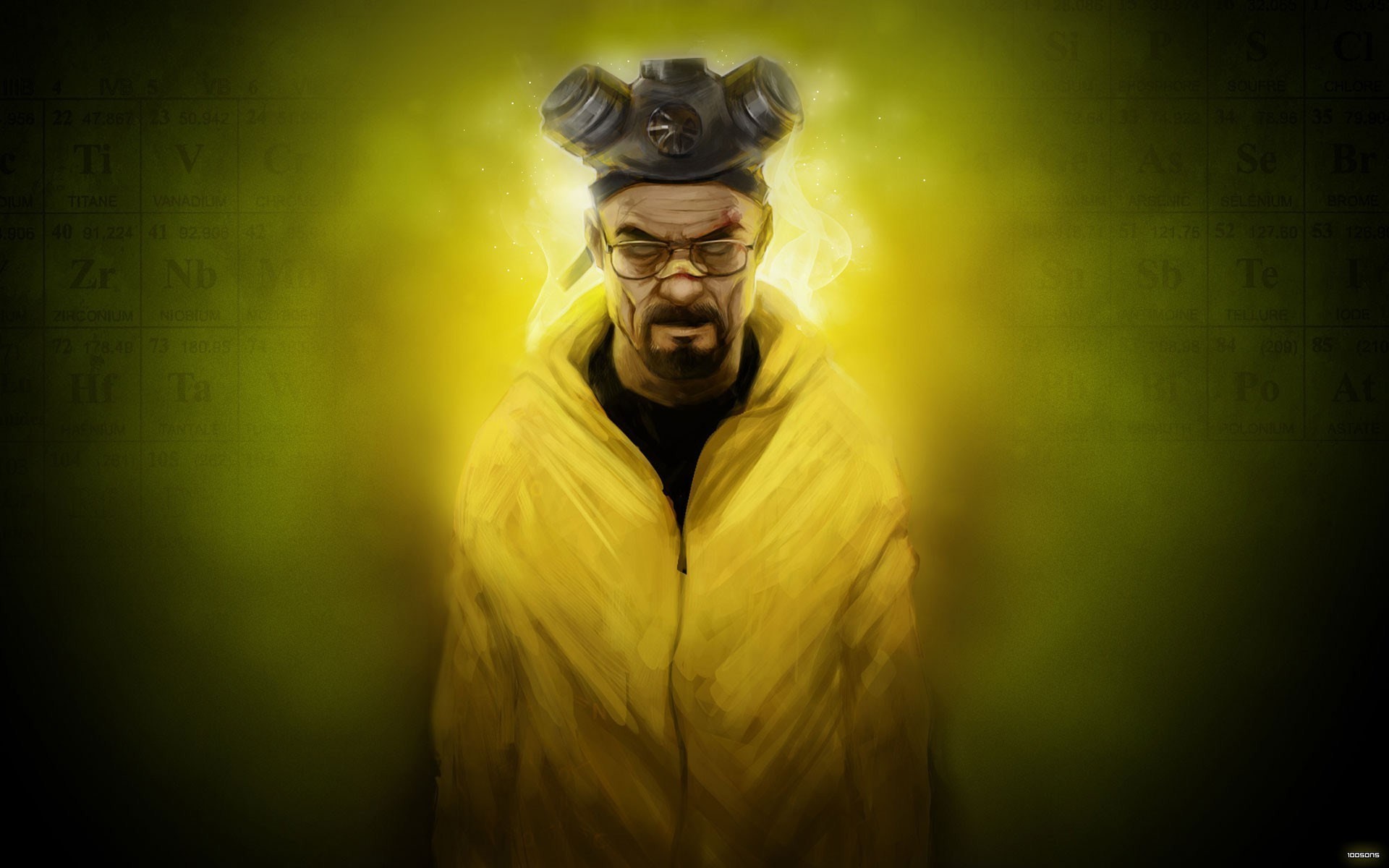 Walter White, Breaking Bad, Tuta gialla, Maschera antigas, Giallo, sfondo MacBook Pro
