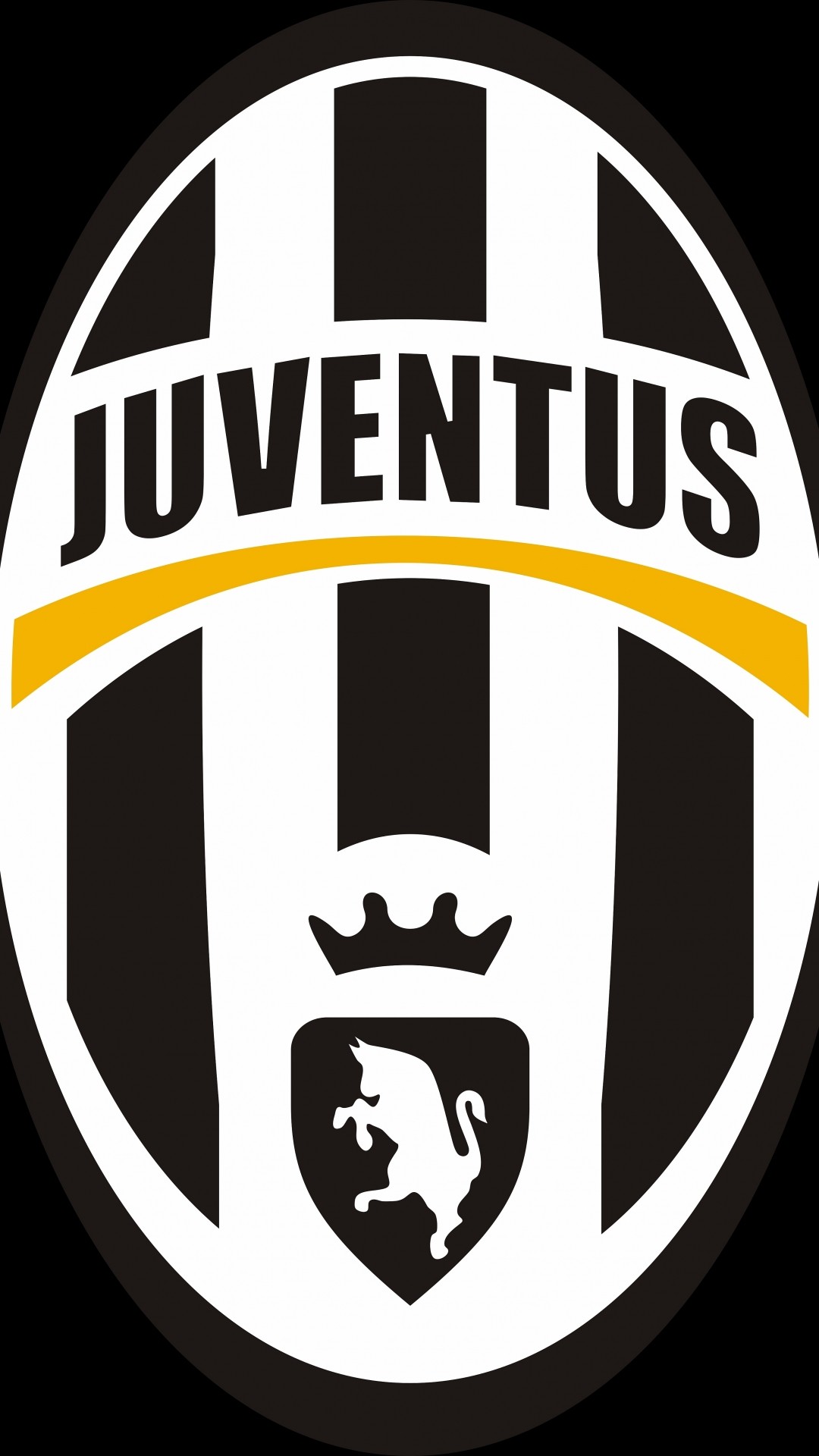 Juventus, Stemma Juventus, Sfondo nero, wallpaper per iPhone e Android