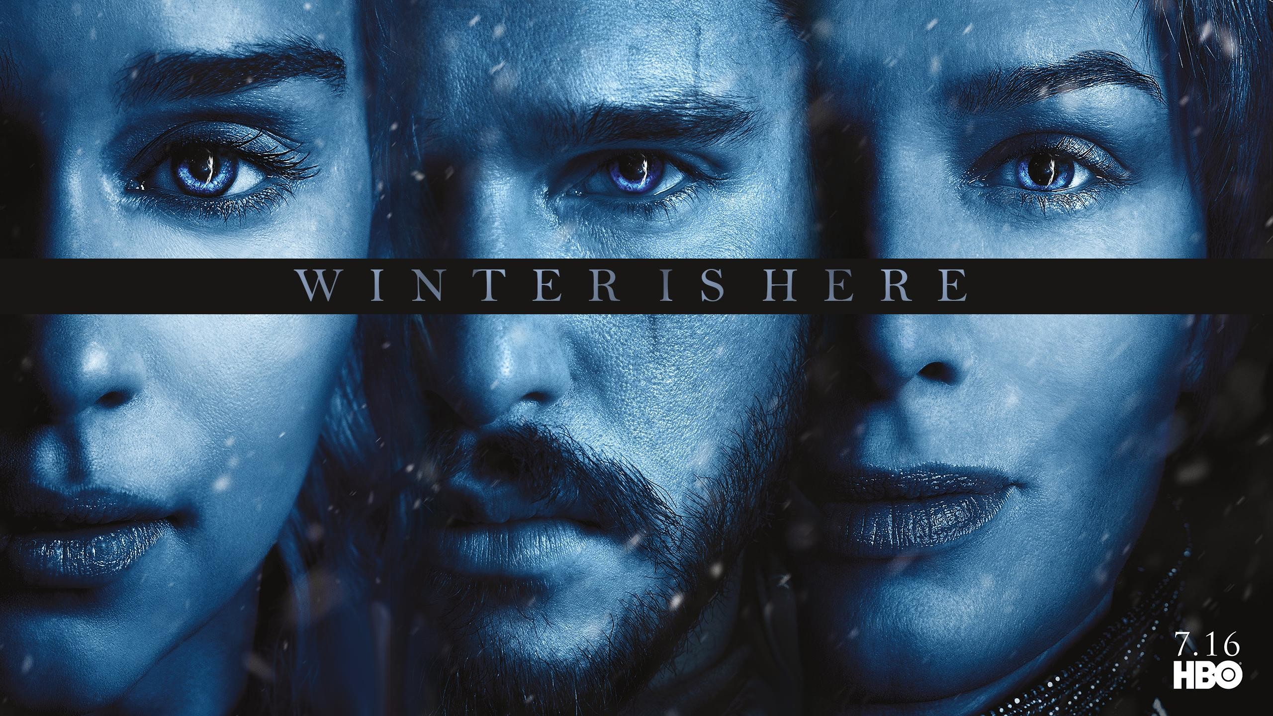 Daenerys Targaryen, Jon Snow, Cersei Lannister, Winter Is Here, Il Trono di Spade, Stagione 7, sfondo 2K