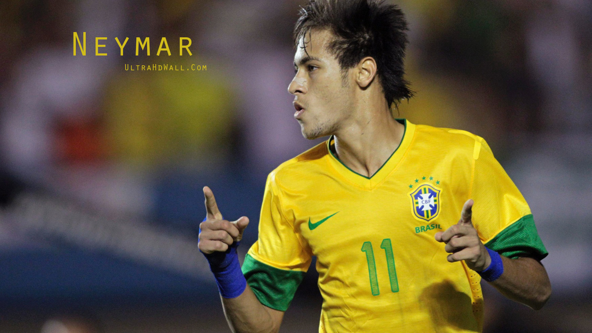 Neymar, Nazionale brasiliana, Numero 11, Esultanza, 1920x1080, immagine di sfondo