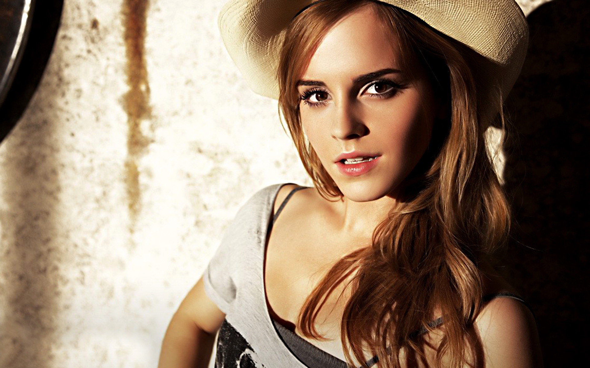 Emma Watson, Cappello, Vintage, 1920x1200, sfondo MacBook Pro