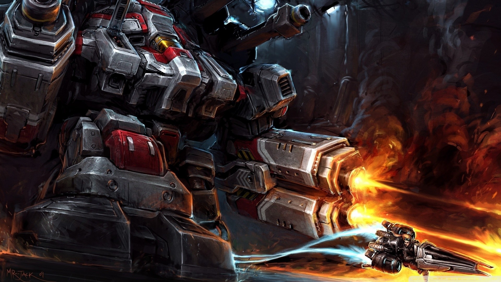 StarCraft, Thor, Mech, Arte digitale, Full HD, sfondo per PC
