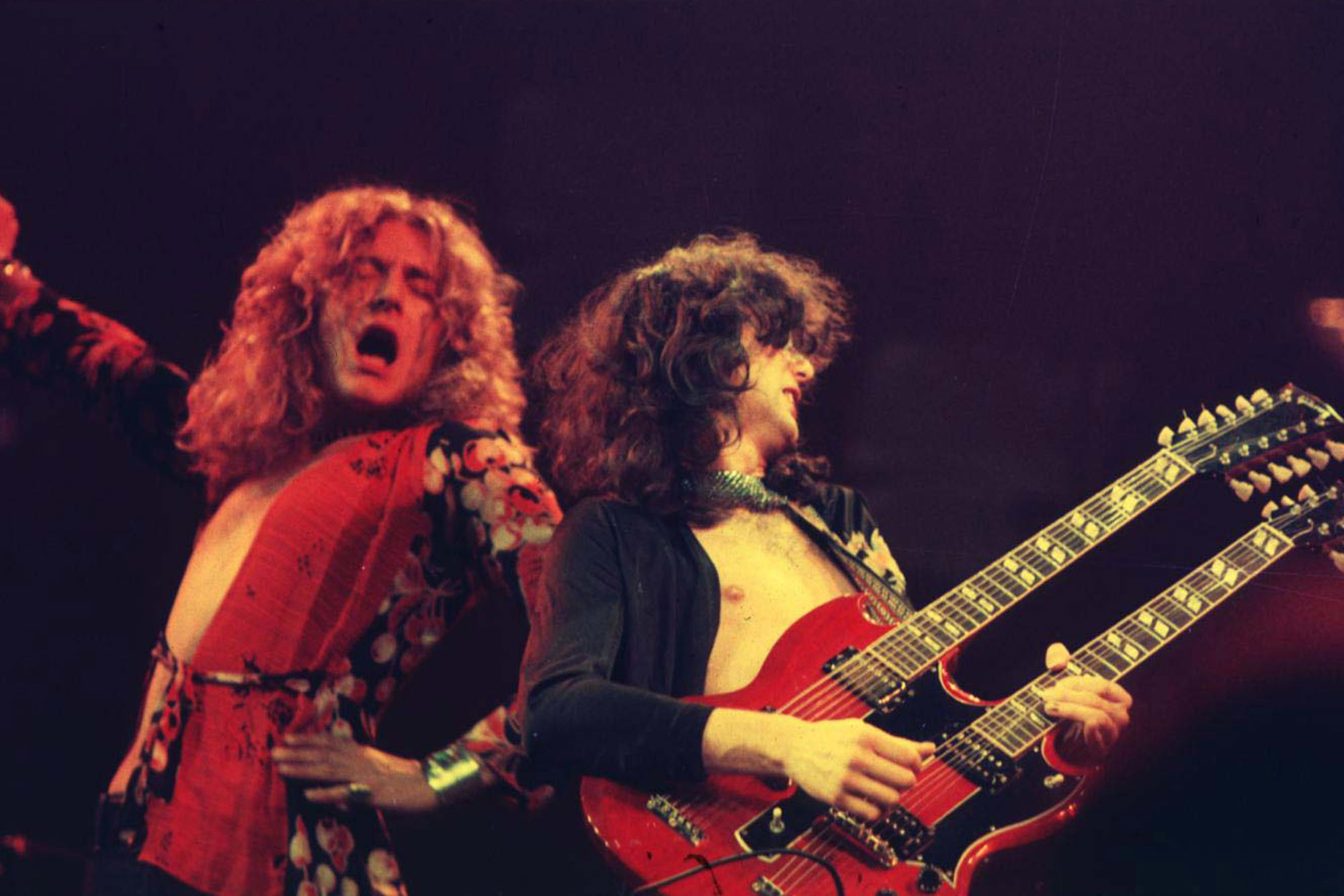 Robert Plant, Jimmy Page, Led Zeppelin, Chitarra a doppio manico, Concerto, sfondo per portatile