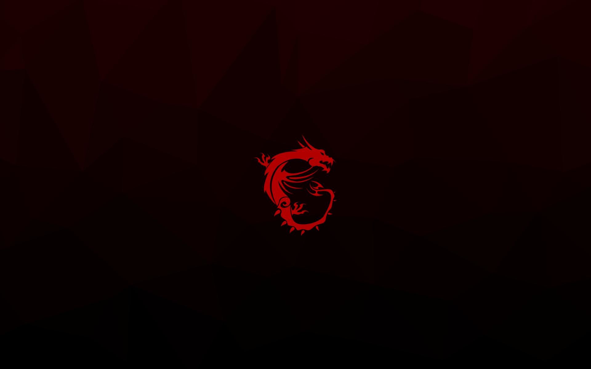 MSI, Drago, Minimalista, Sfondo scuro, 16:10 Full HD, wallpaper widescreen