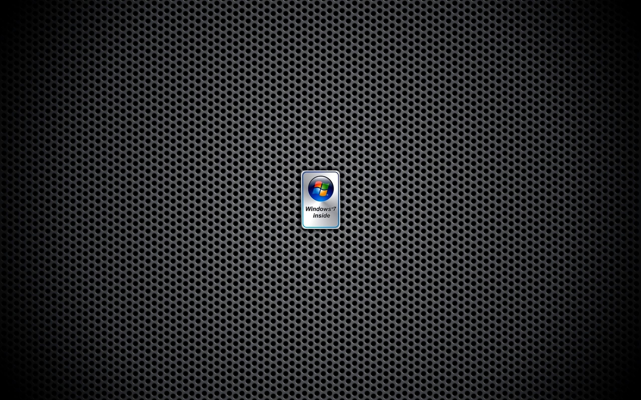 Windows, Logo, Griglia metallica, Grigio, 2K, sfondo desktop