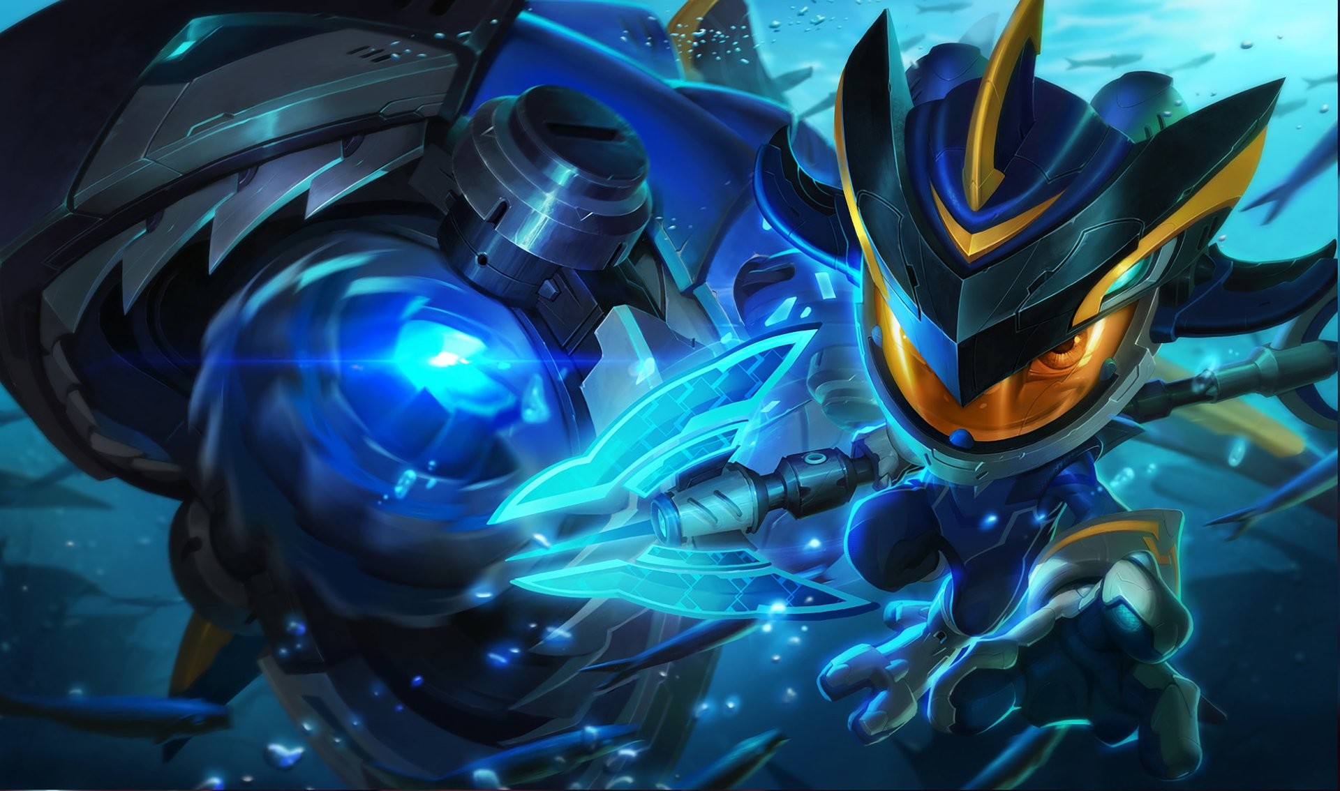 Kassadin, League of Legends, Skin, Blu, Full HD, sfondo desktop