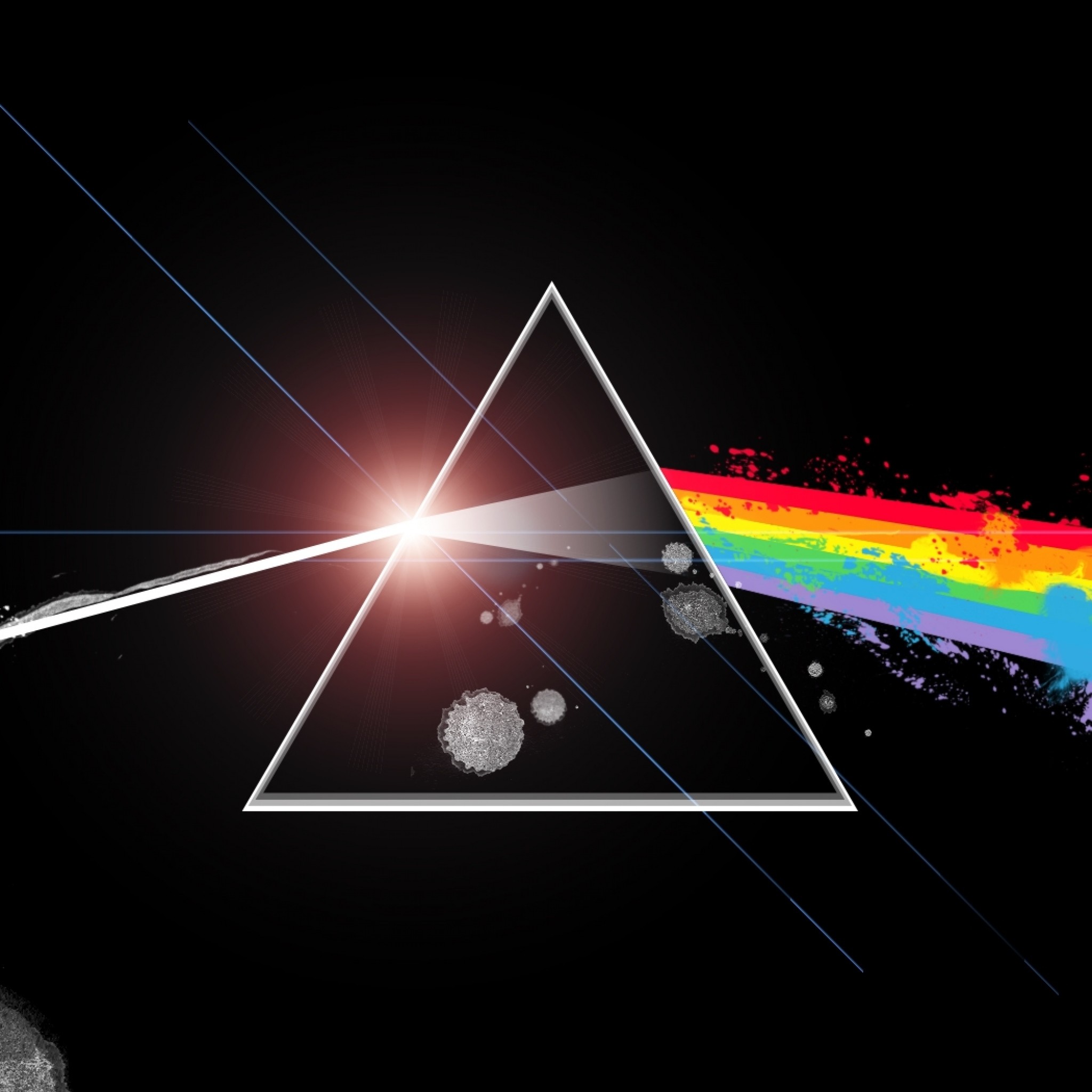 The Dark Side of the Moon, Pink Floyd, Prisma, Riflesso di luce, Verticale, sfondo Full HD per tablet